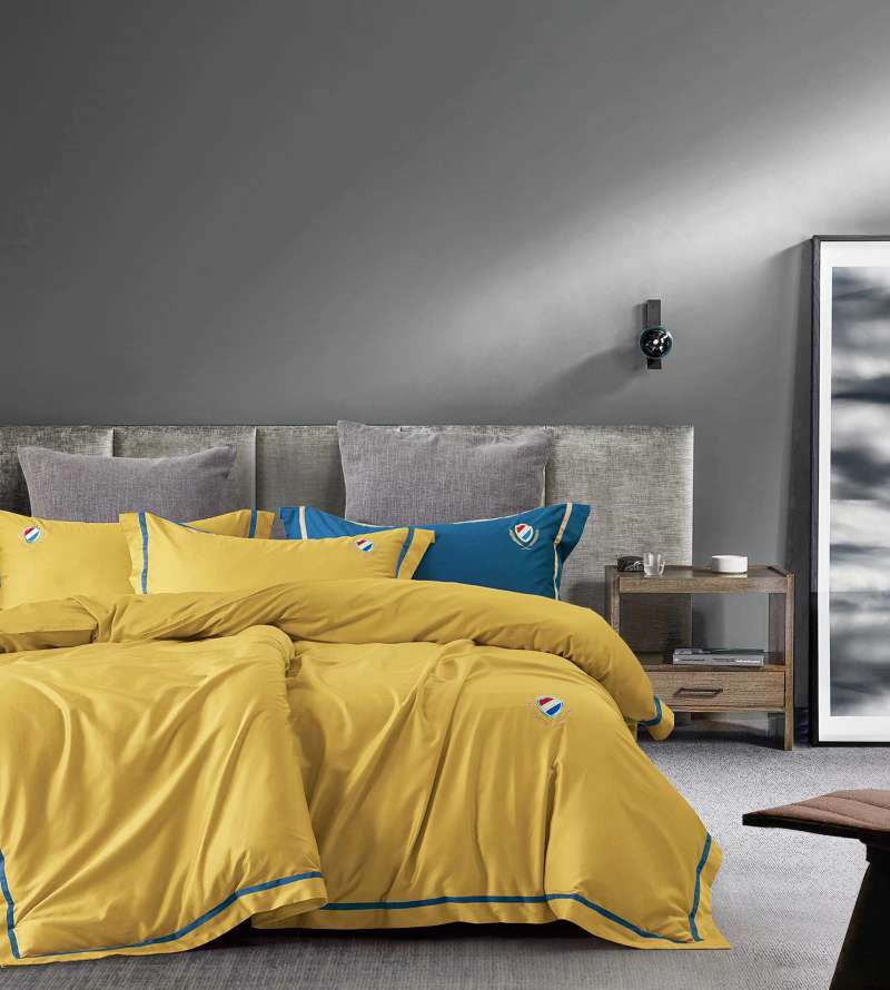 Yiwu Good Goods 100-count double-strand long-staple cotton, modern simple luxury style, American style, modern simple and fashionable style home textile four-piece set, quilt and bedding detail image 8