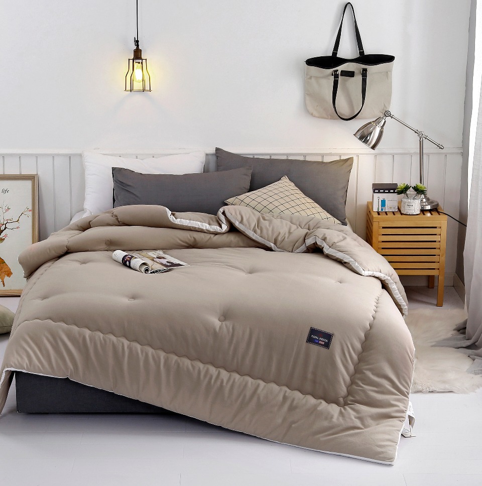 义乌好货长绒棉现代简奢风格美式风现代简约时尚风格家纺四件套被子床上用品北欧时尚风冬被产品图