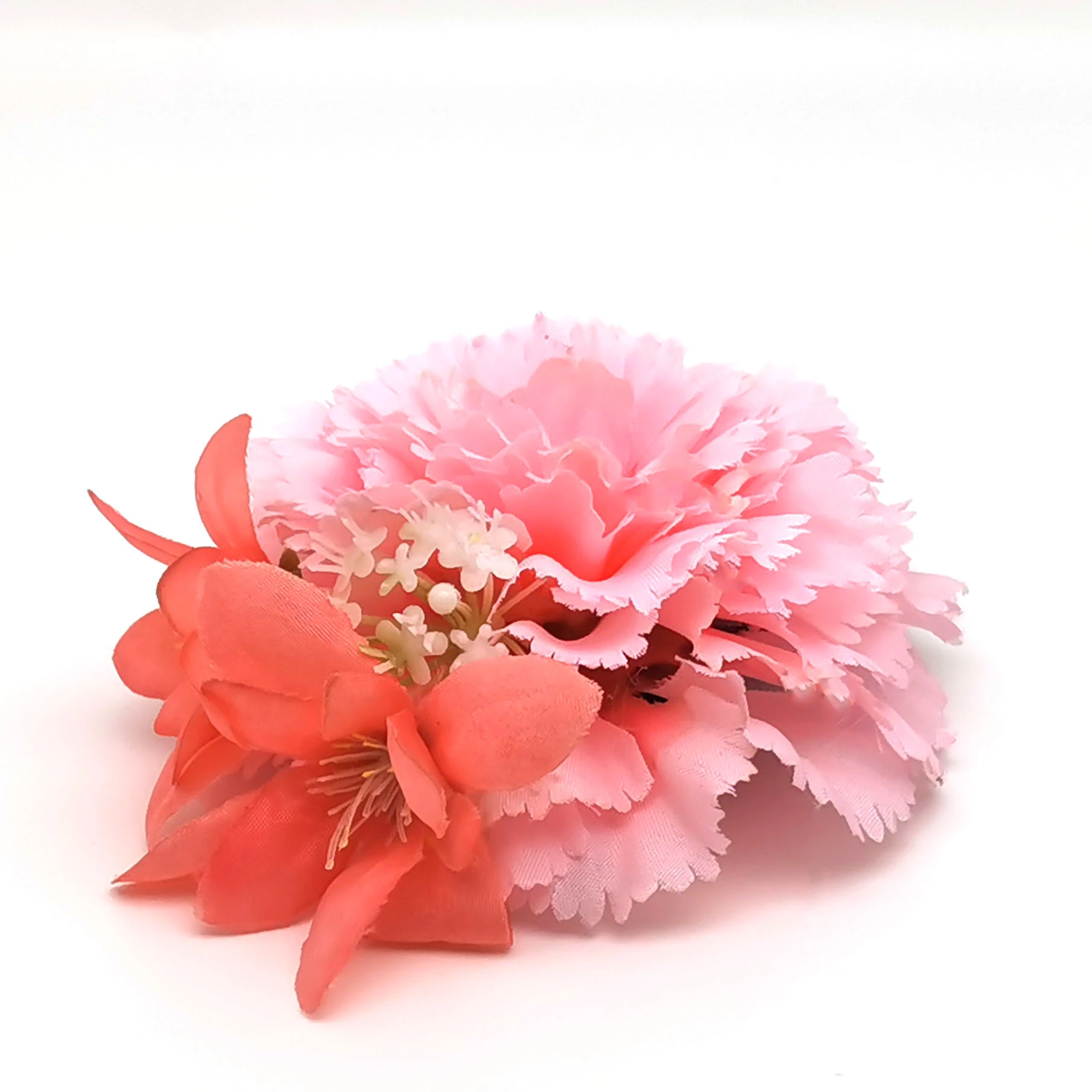 Silk flower carnation hairpin Specification image