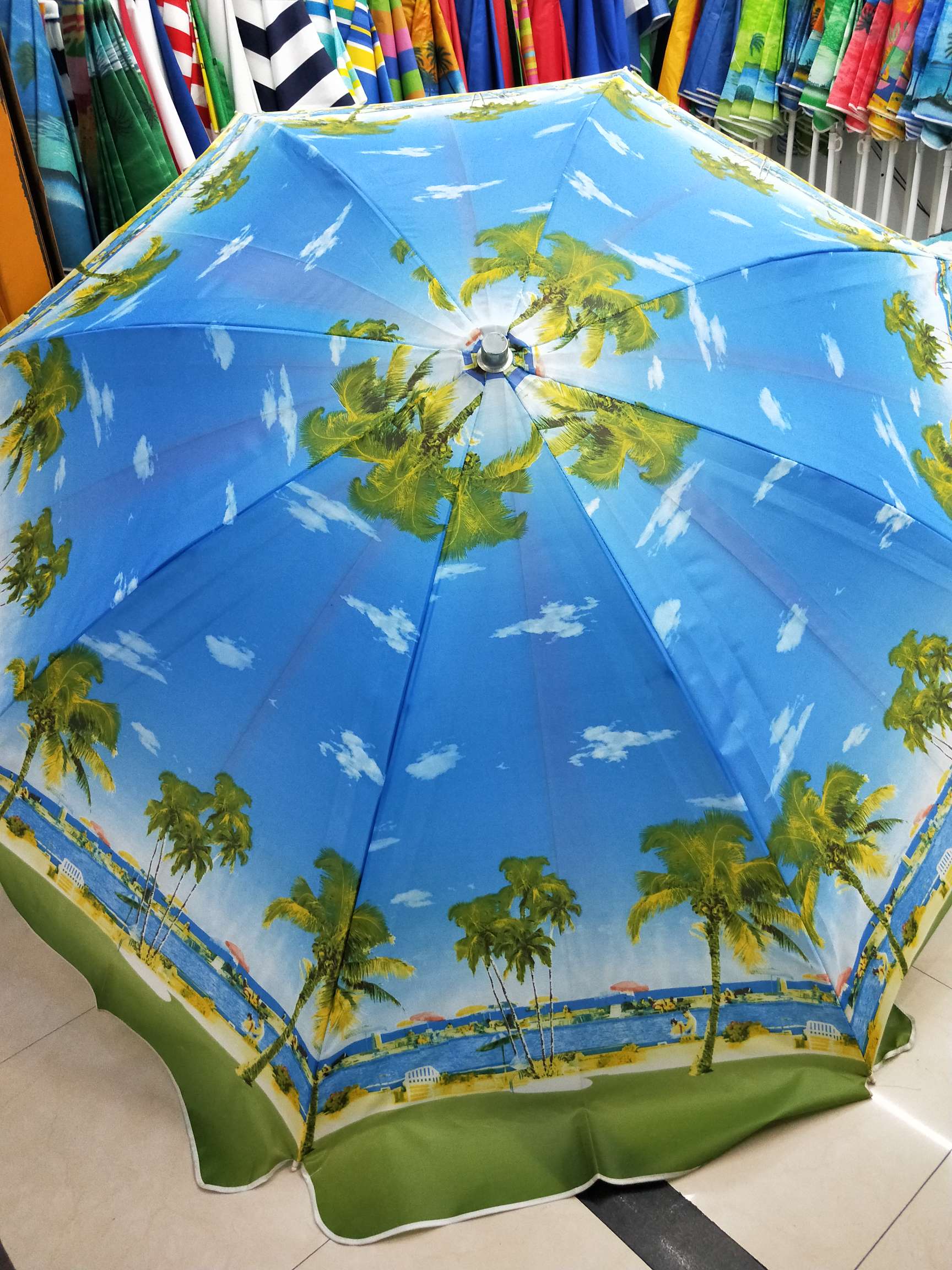 120cm silver rubber landscape sun umbrella Specification image