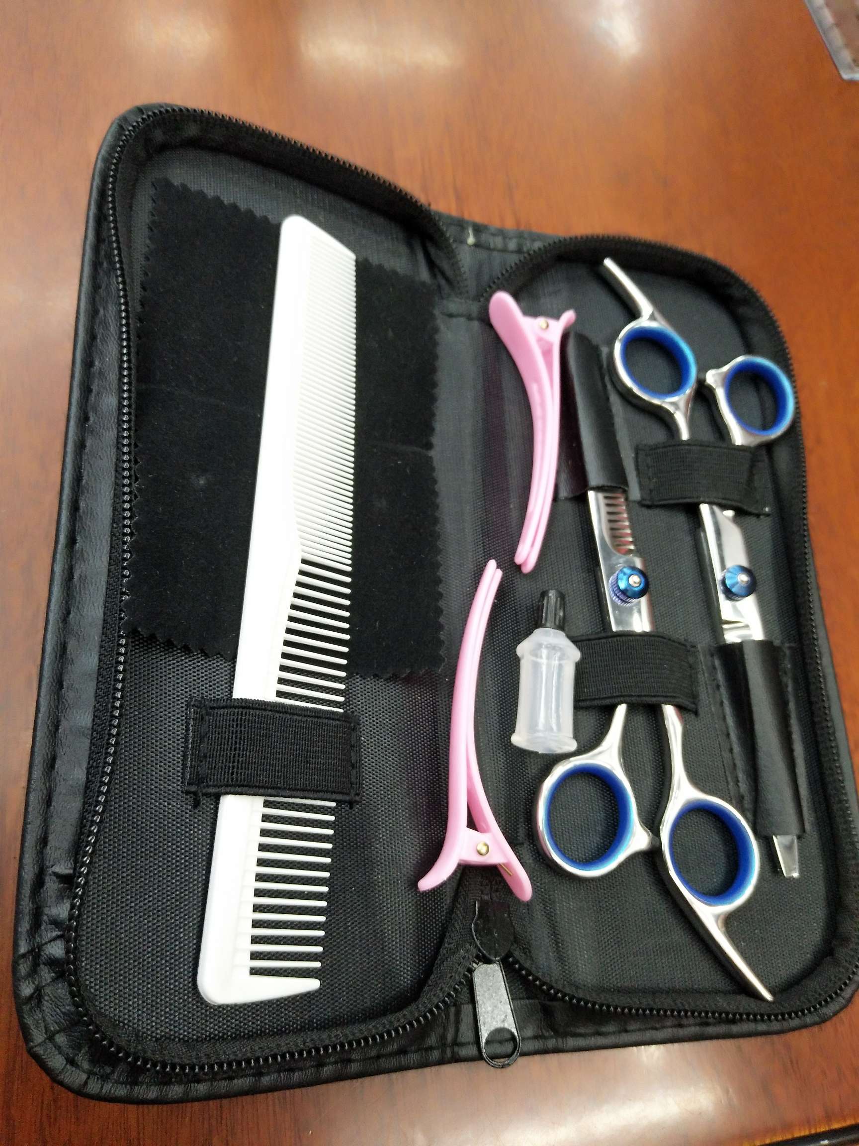 Hairdressing scissors set, hairdressing scissors, beauty and hairdressing scissors eight-piece set content set details Picture