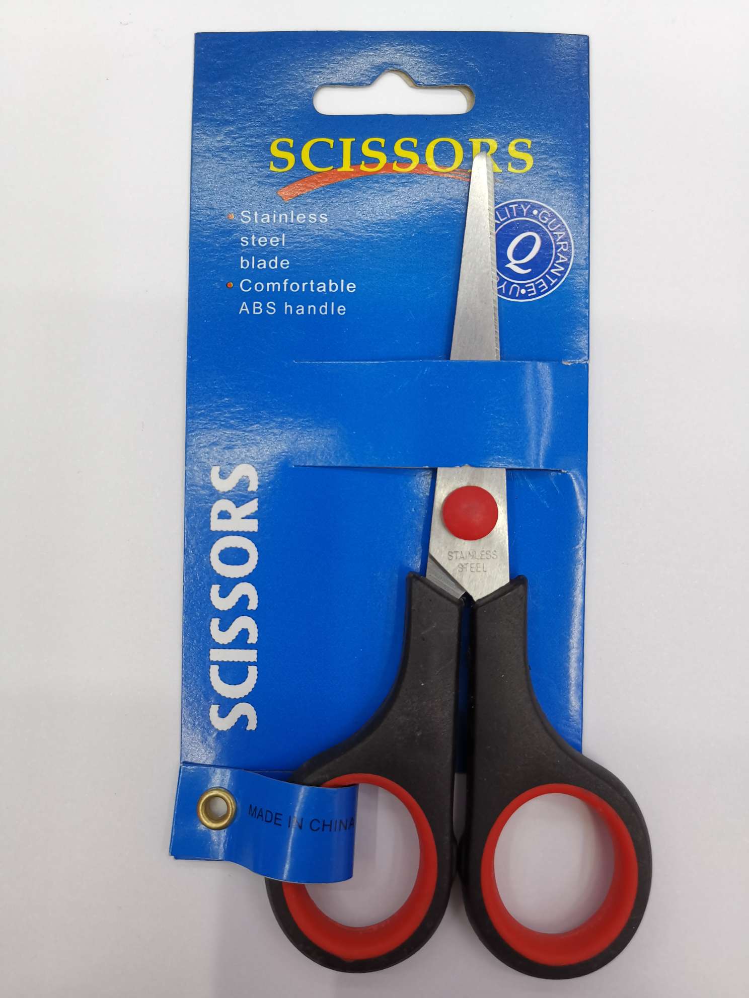 Factory direct stainless steel rubber and plastic scissors office daily tailor scissors student hand 5 inch nail card scissors thumbnail
