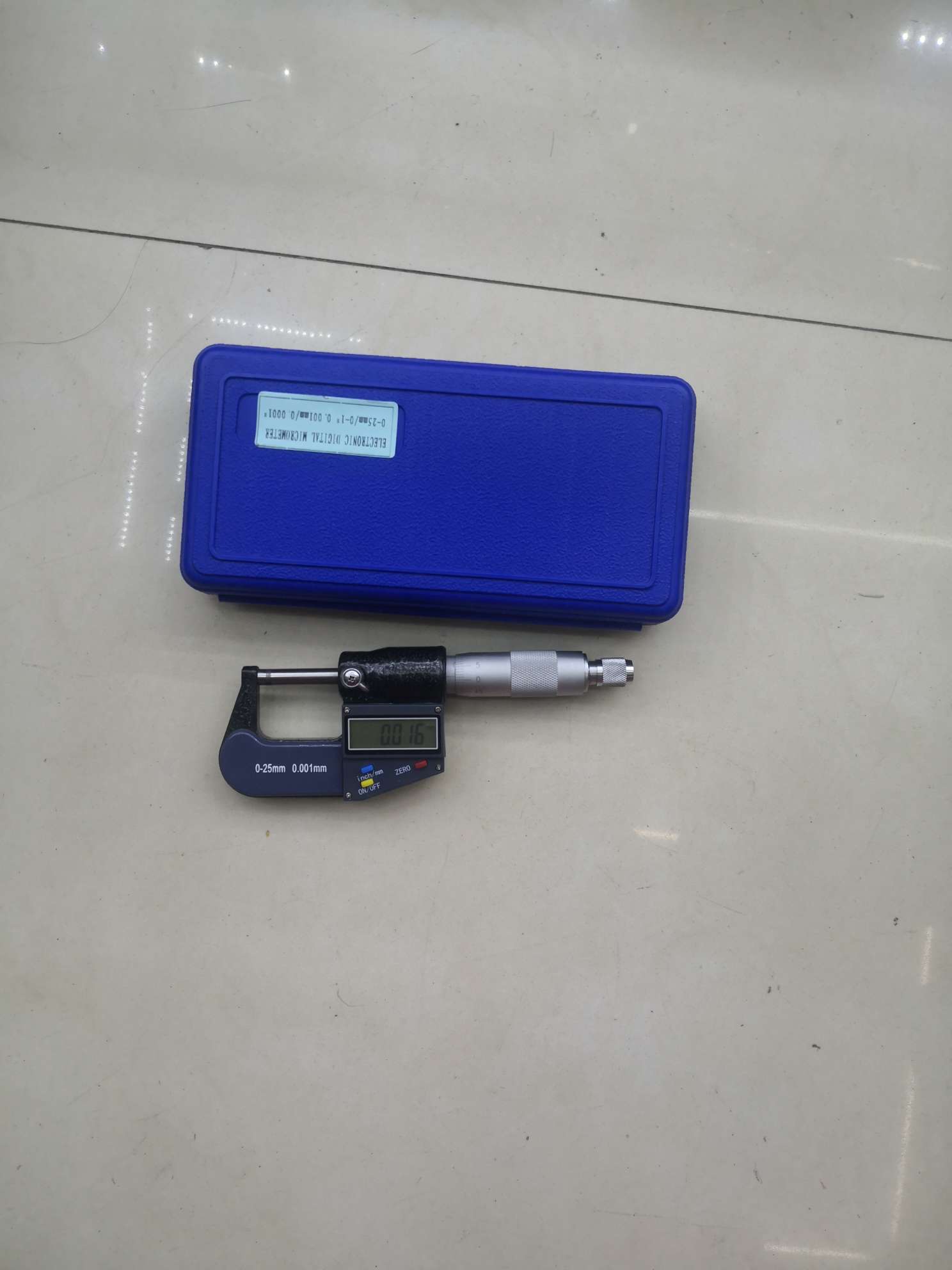 Digital Display 0~25Mm/0.001Mm Micrometer Specification drawing
