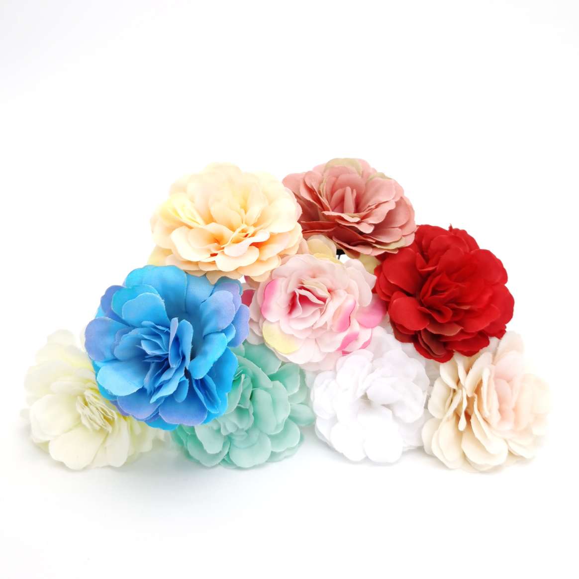 A single fabric flower U-shaped hairpin