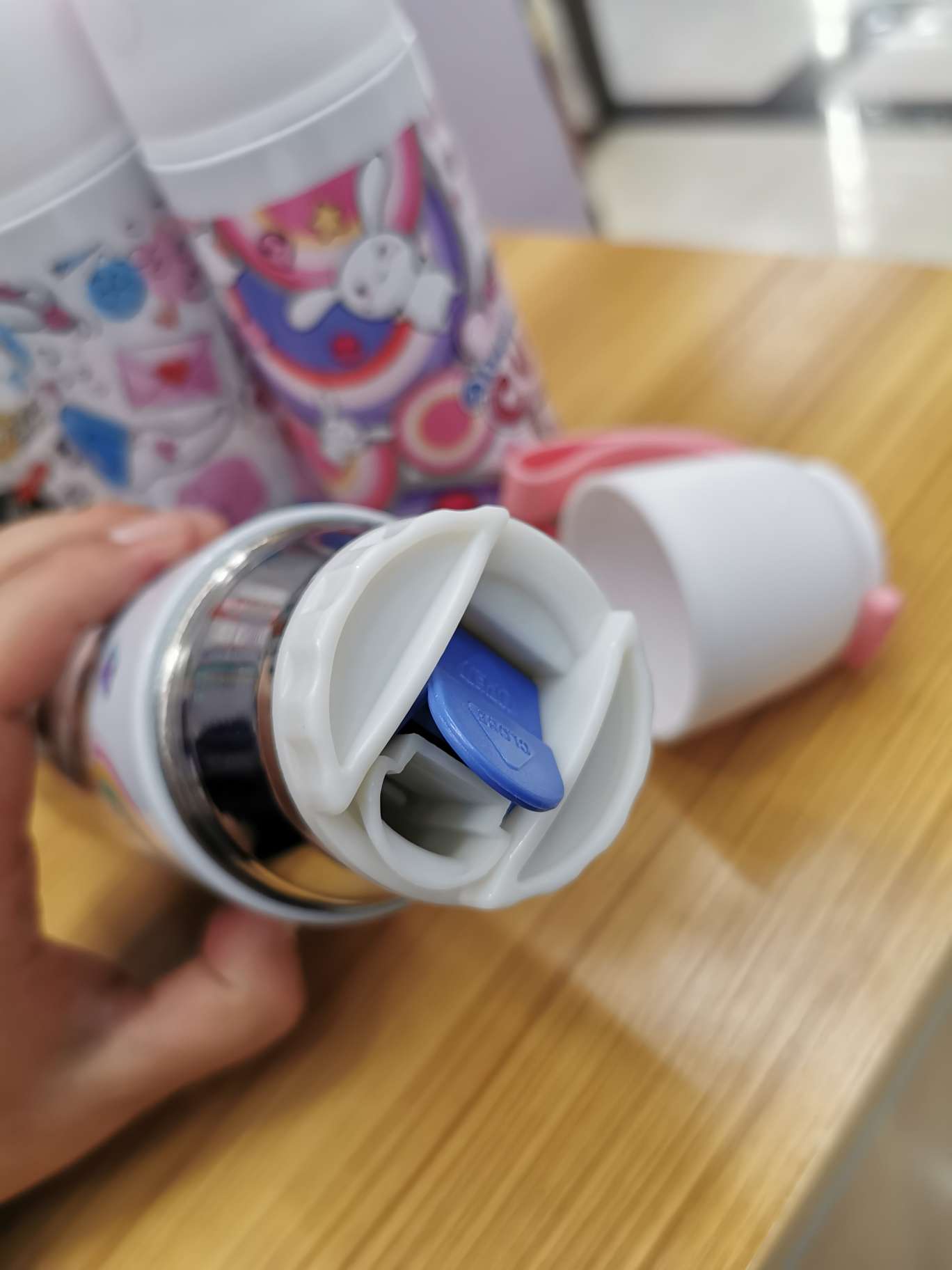 新款卡通保温杯带吊小鸟杯弹跳直饮杯详情图1