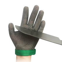 304不锈钢钢环手套5级钢丝钢环铁手套五指防割耐磨裁剪屠宰电锯修理