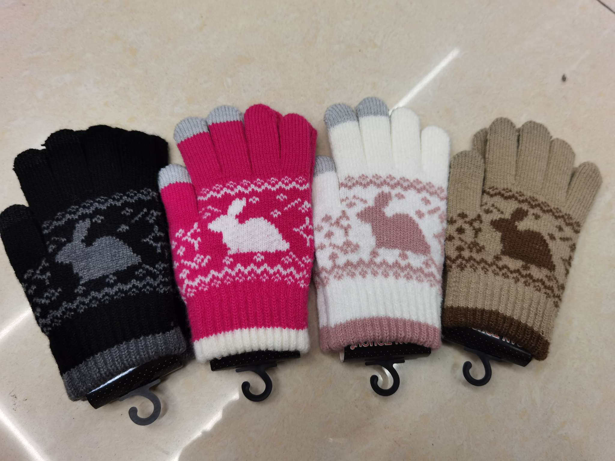 小兔子儿童触屏手套8