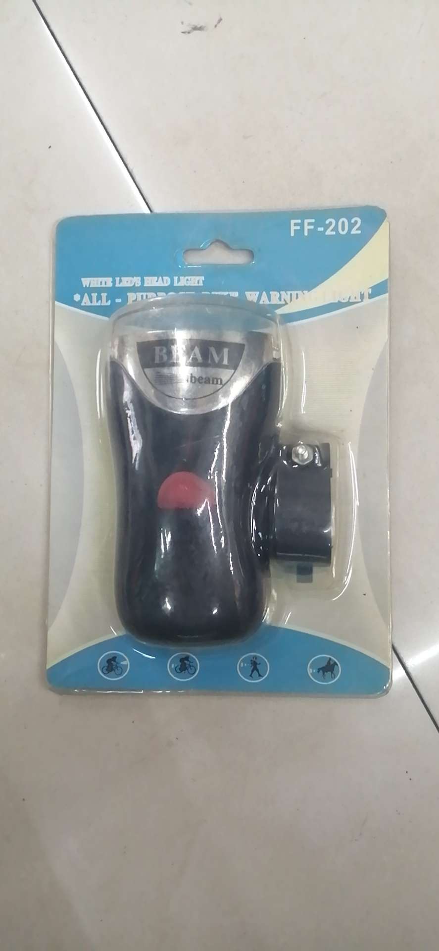 自行车前灯，配电池