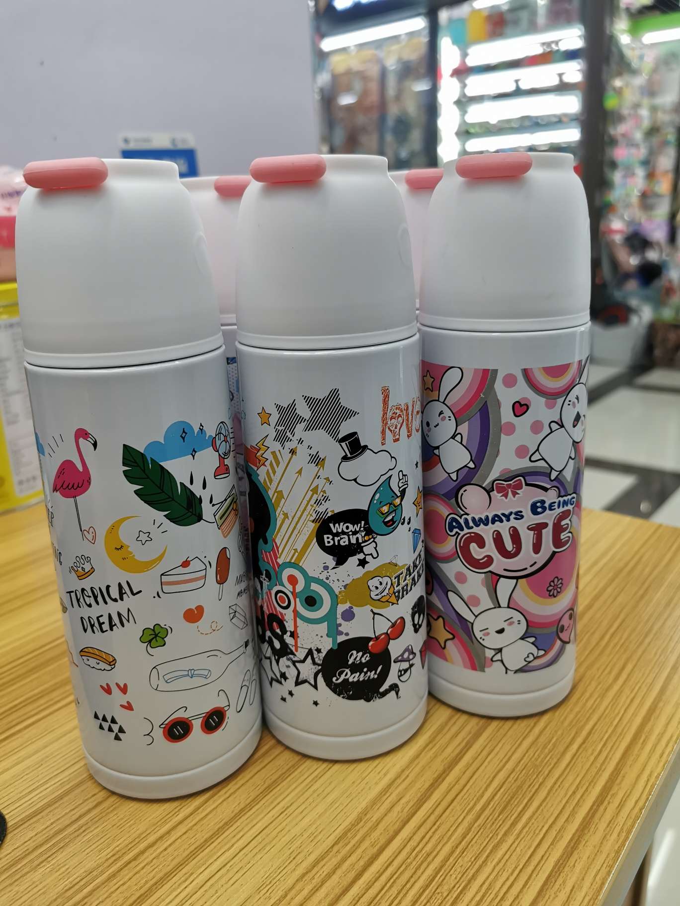 新款卡通保温杯带吊小鸟杯弹跳直饮杯详情图3