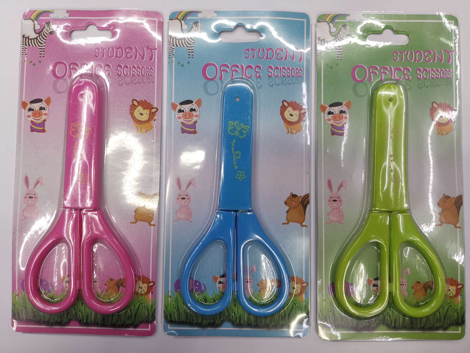 Children's scissors, stainless steel safe hand scissors for primary school students, DIY art stationery, small scissors, kindergarten paper-cutting knives, 519 card insertion scissors Specification drawing