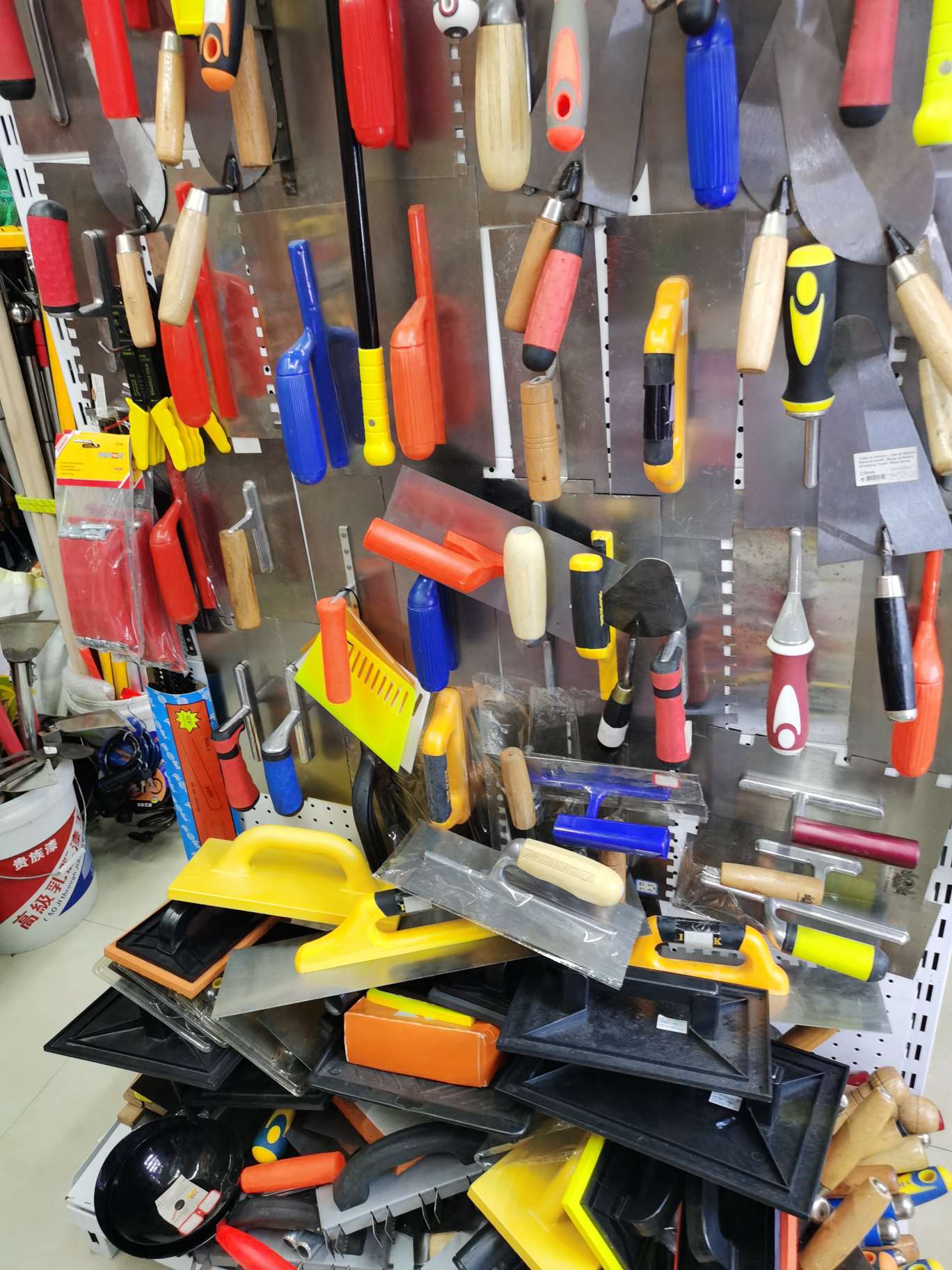 Trowel Bricklaying knife Clay polishing board Foam mason Cement worker mud and wood tools undefined
