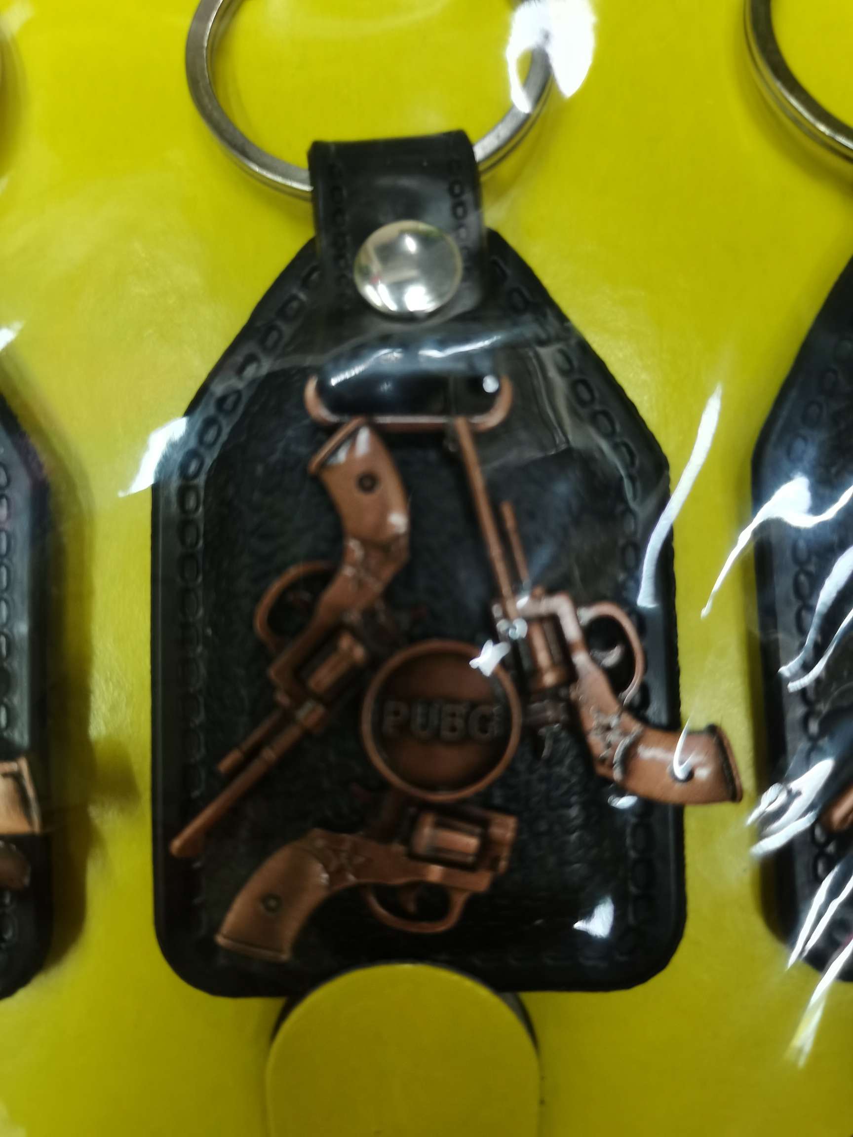 Leather keychain details Picture