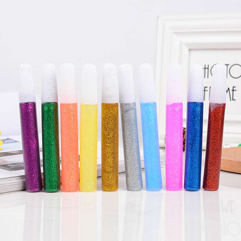10克直线盖金粉胶混色