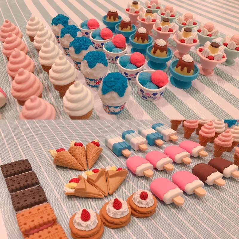 进口创意学生文具趣味橡皮擦仿真创意拼装趣味橡皮果蔬点心套装系玩具可拆卸组合DIY生日礼物详情图1