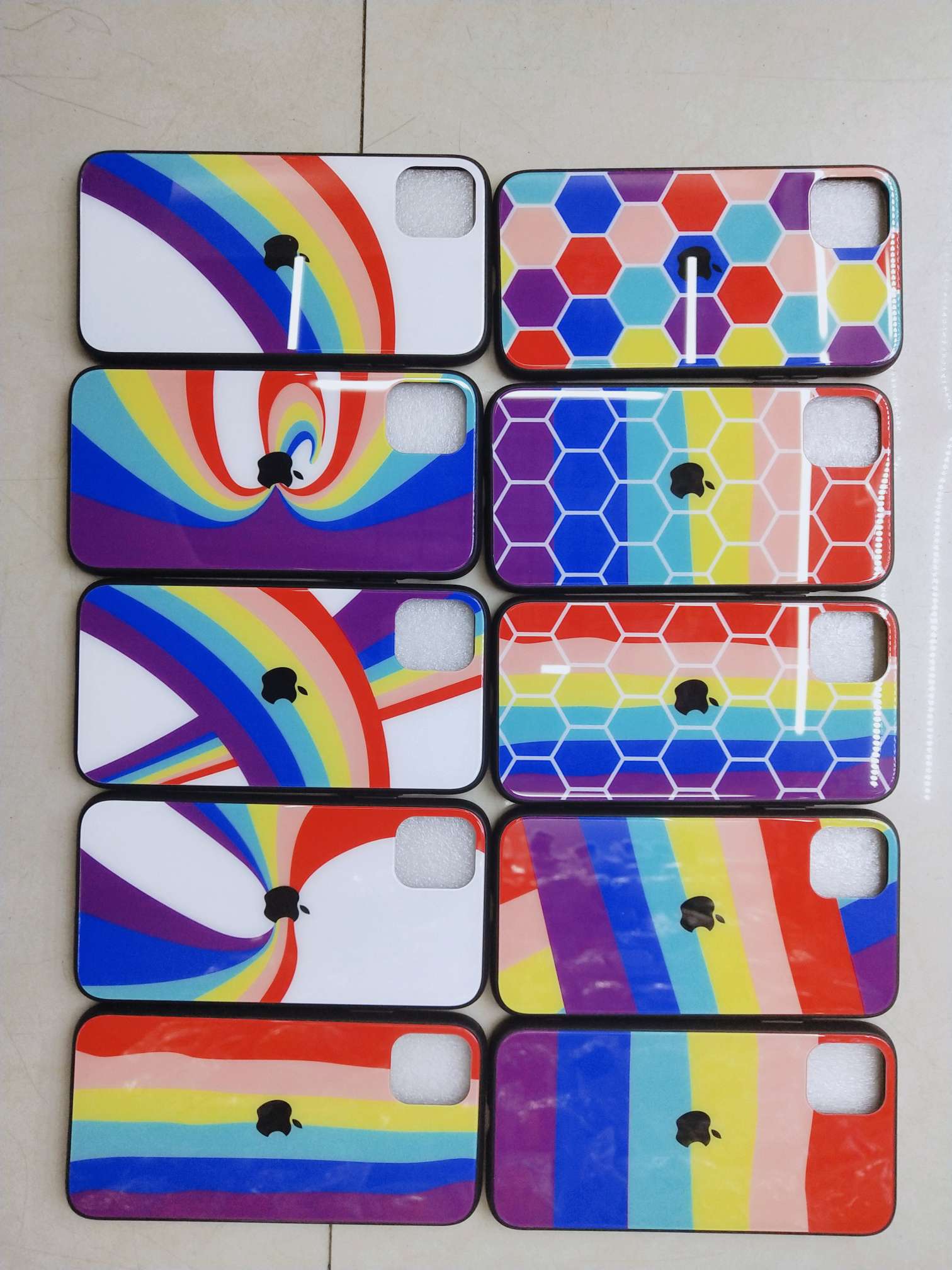 Rainbow glass phone case