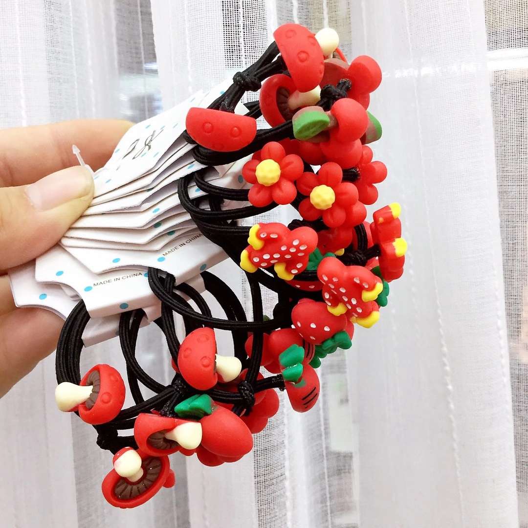 儿童发饰小女孩头饰女童发夹韩国皮筋可爱宝宝公主发圈双头小皮筋产品图