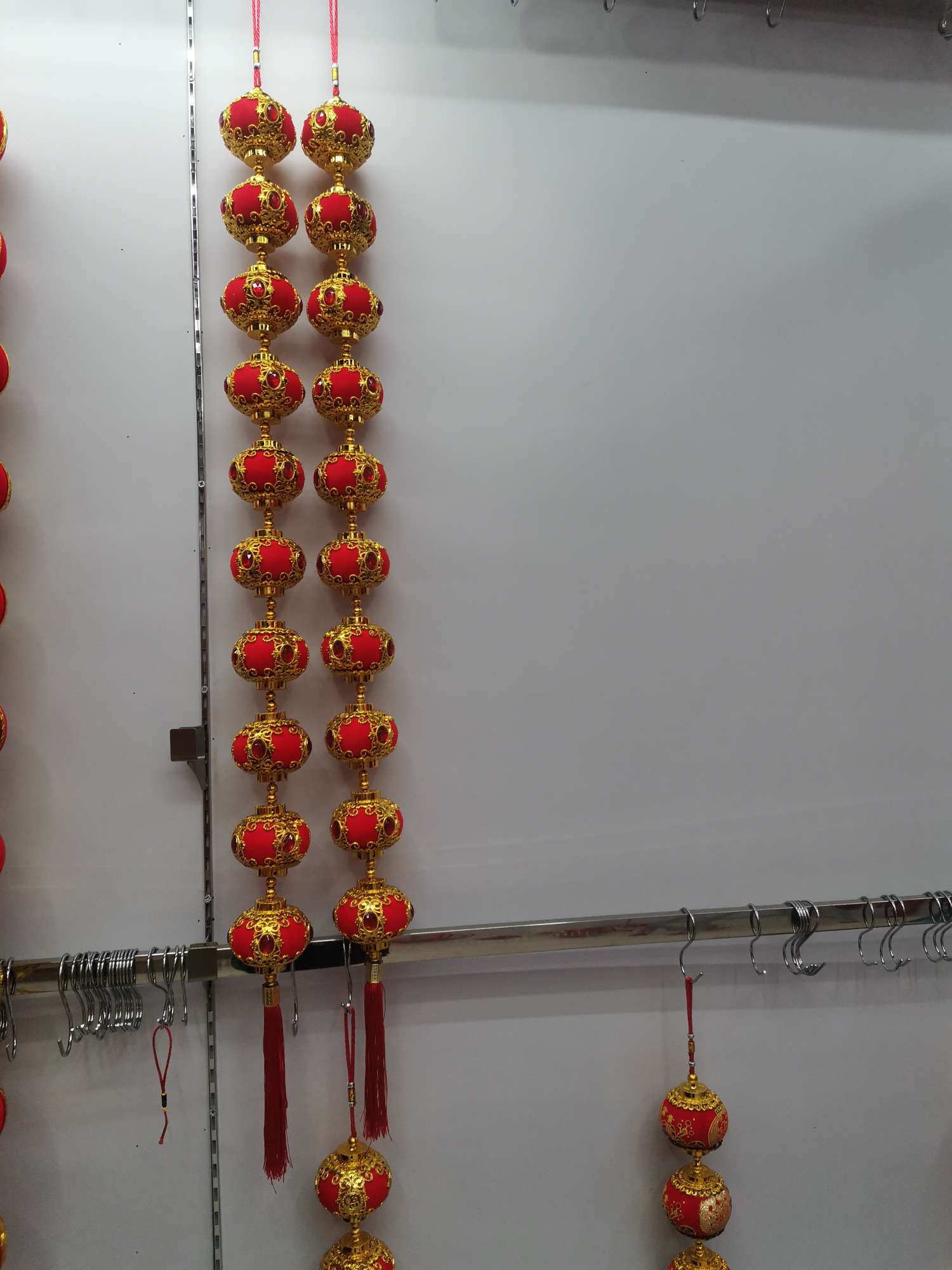 灯笼带钻金筐大红灯笼厂家直销植绒恭喜发财义乌好货