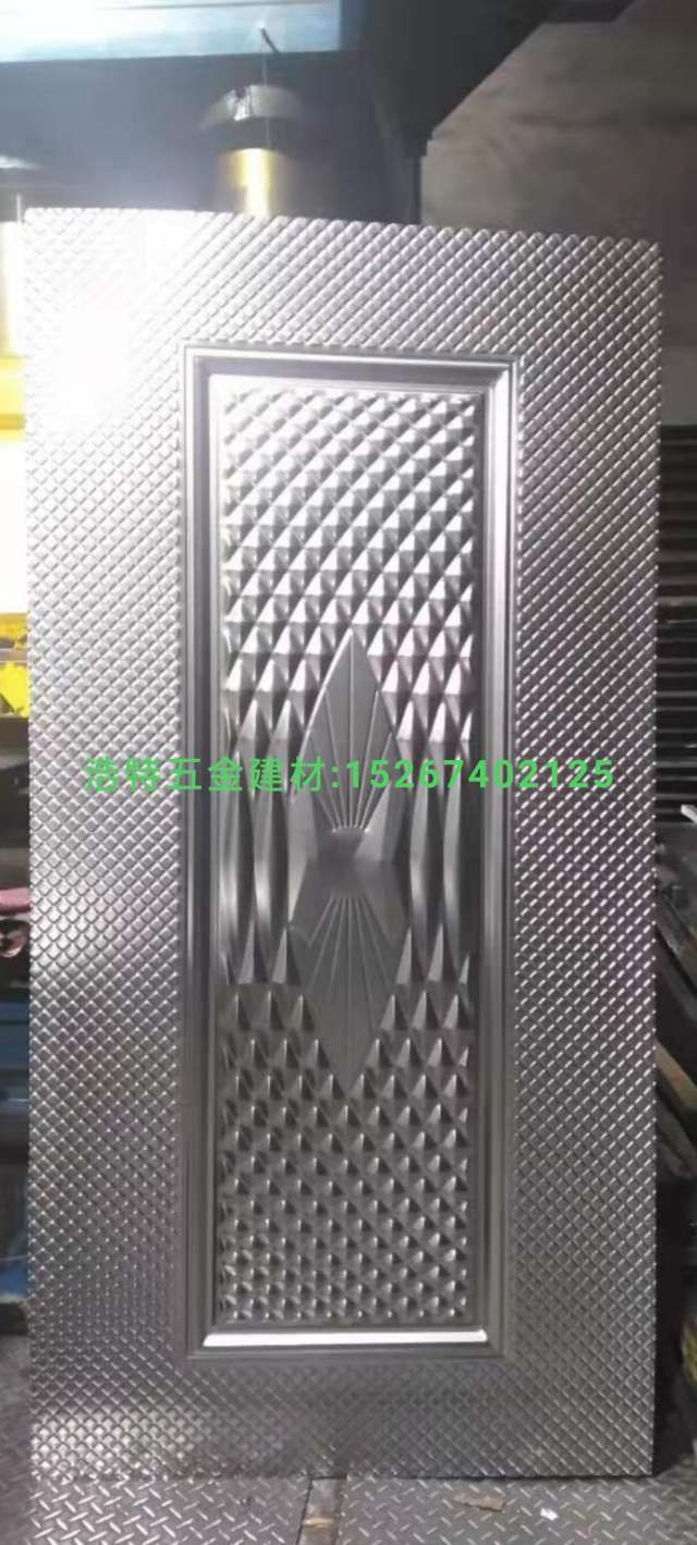 Embossed door panel, aluminum alloy door surface, cold-rolled plate door skin, security door surface, iron door surface, embossed door surface, bathroom door. Specification image