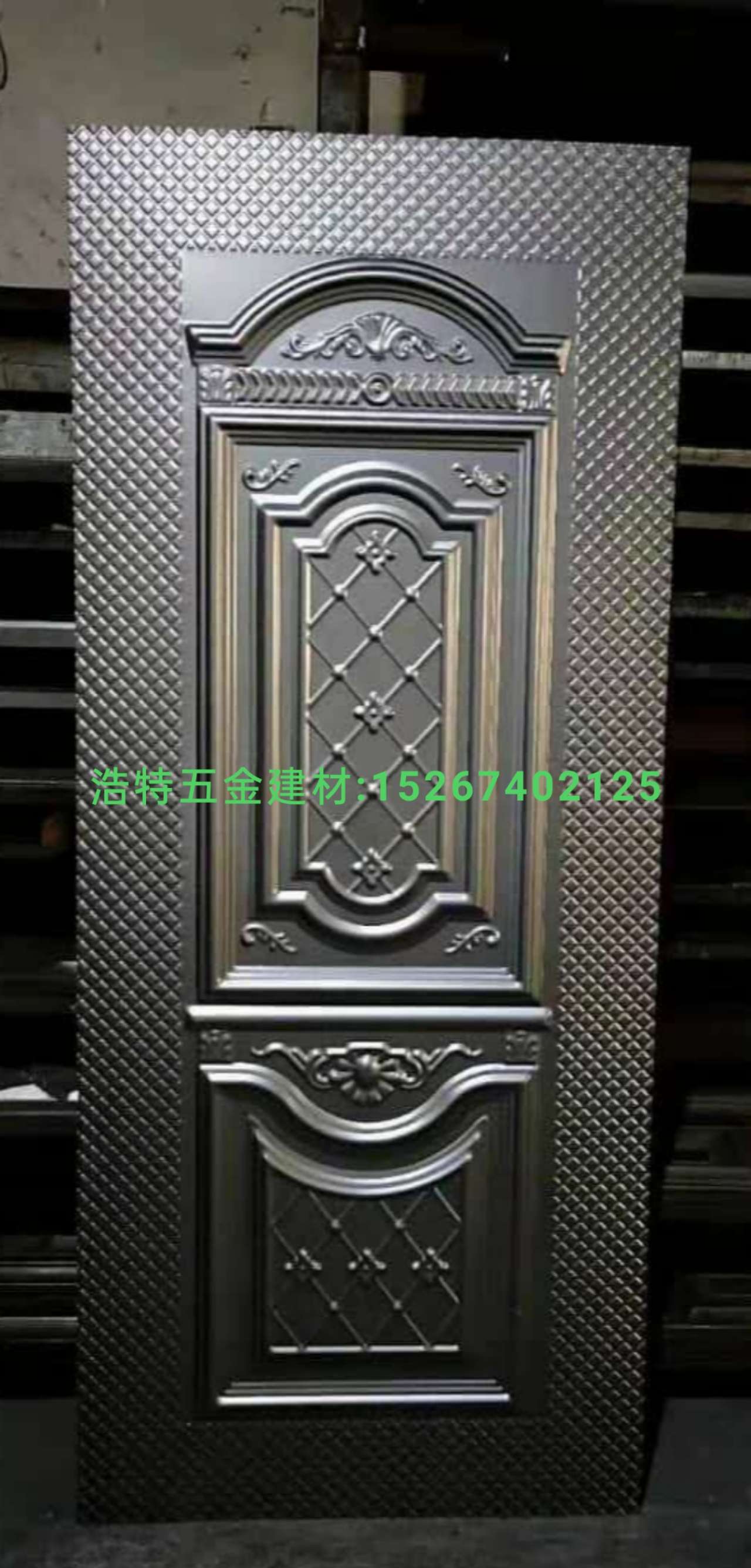 Embossed door panel, aluminum alloy door surface, cold-rolled sheet door skin, security door surface, iron door surface, embossed door surface, bathroom door and window detail image 3