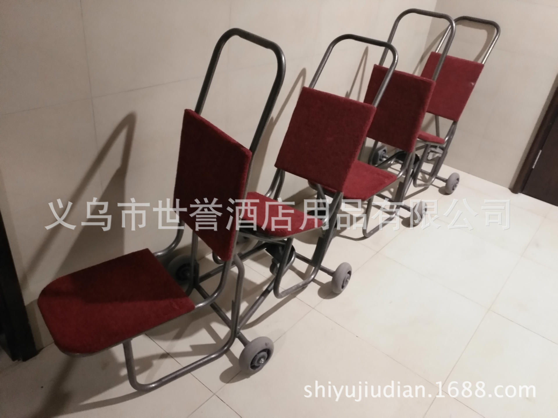 杭州五星级酒店椅子运输车 国际宴会中心三轮椅推车 宴会厅拉椅车详情图9