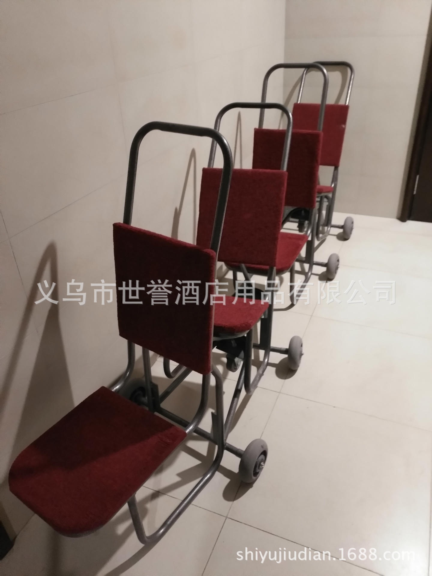 杭州五星级酒店椅子运输车 国际宴会中心三轮椅推车 宴会厅拉椅车详情图8