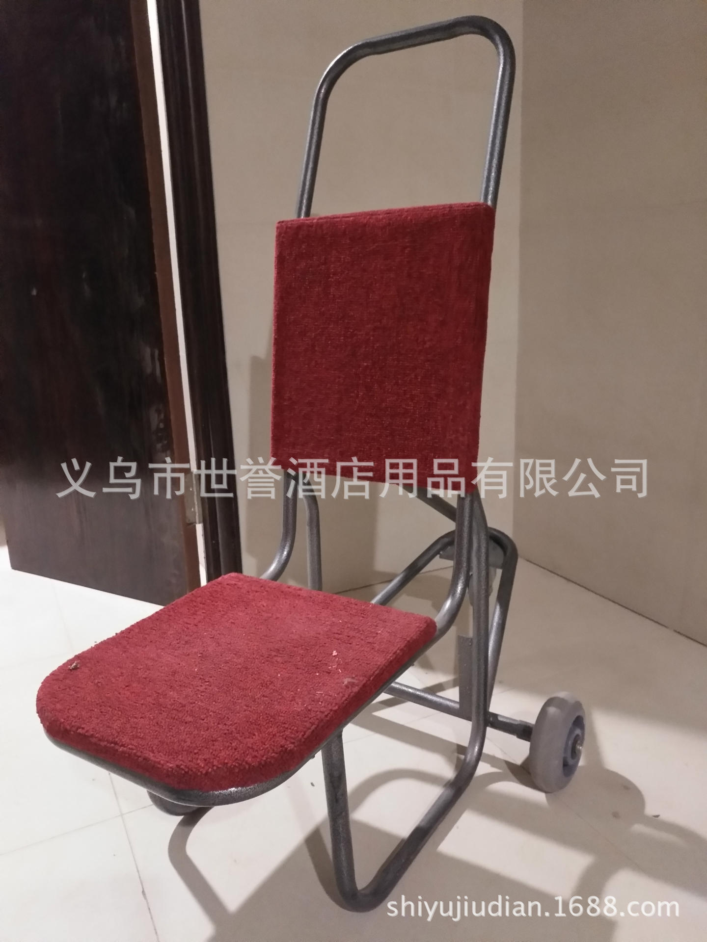 杭州五星级酒店椅子运输车 国际宴会中心三轮椅推车 宴会厅拉椅车详情图2