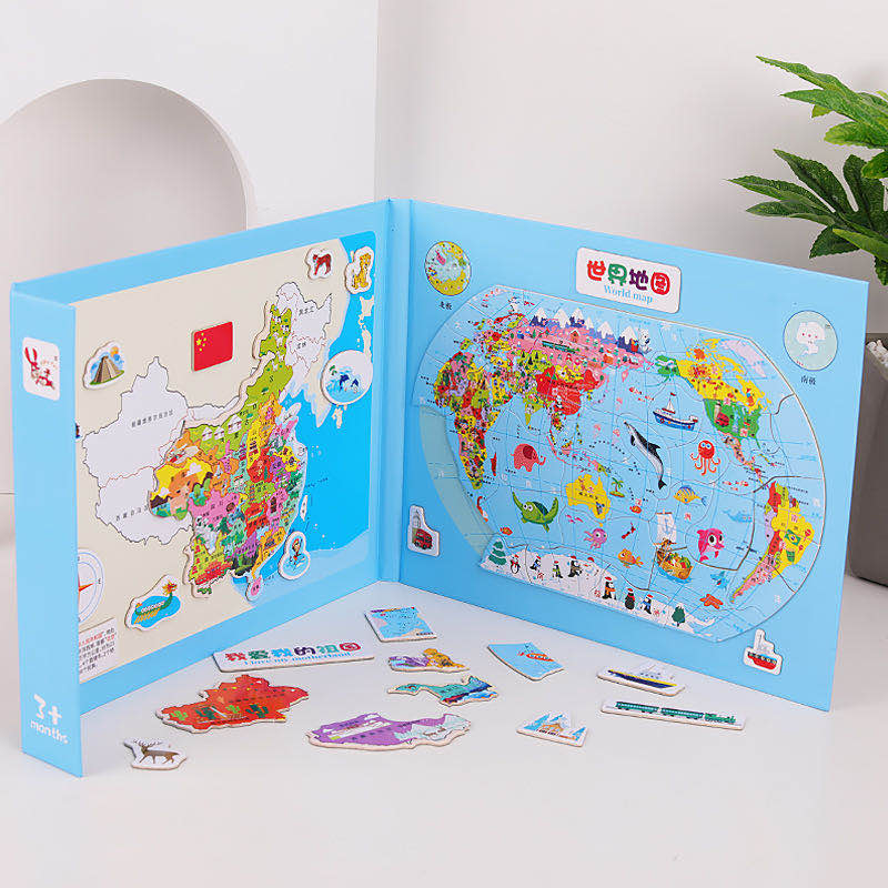 The Chinese map, the world map and the magnetic map have been combined into one Item Picture