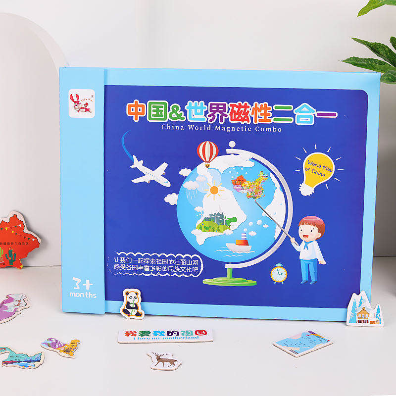 The Chinese map, the world map and the magnetic map have been combined into one