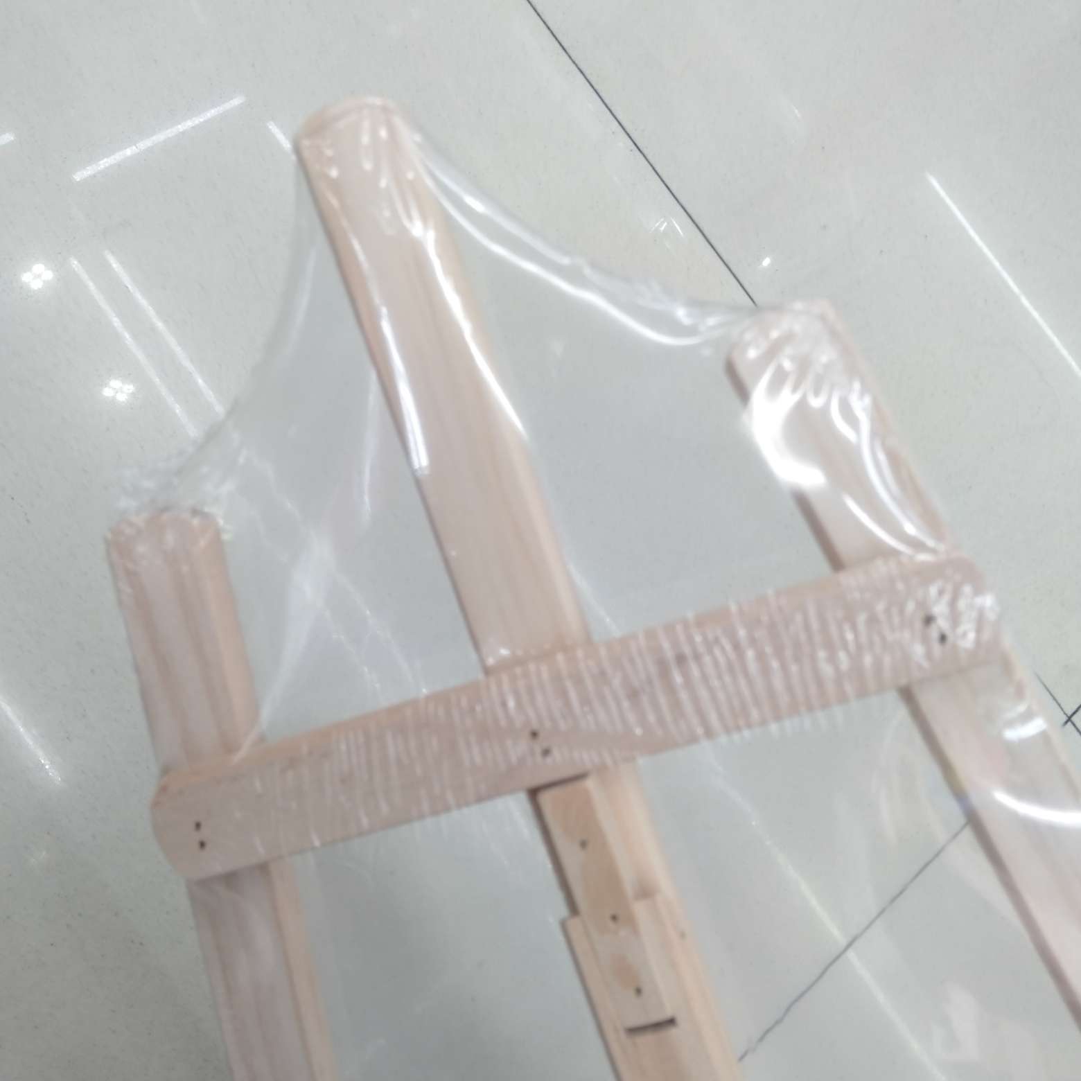 Pine Plank Stand Mobile Phone Stand Small Easel Specification drawing
