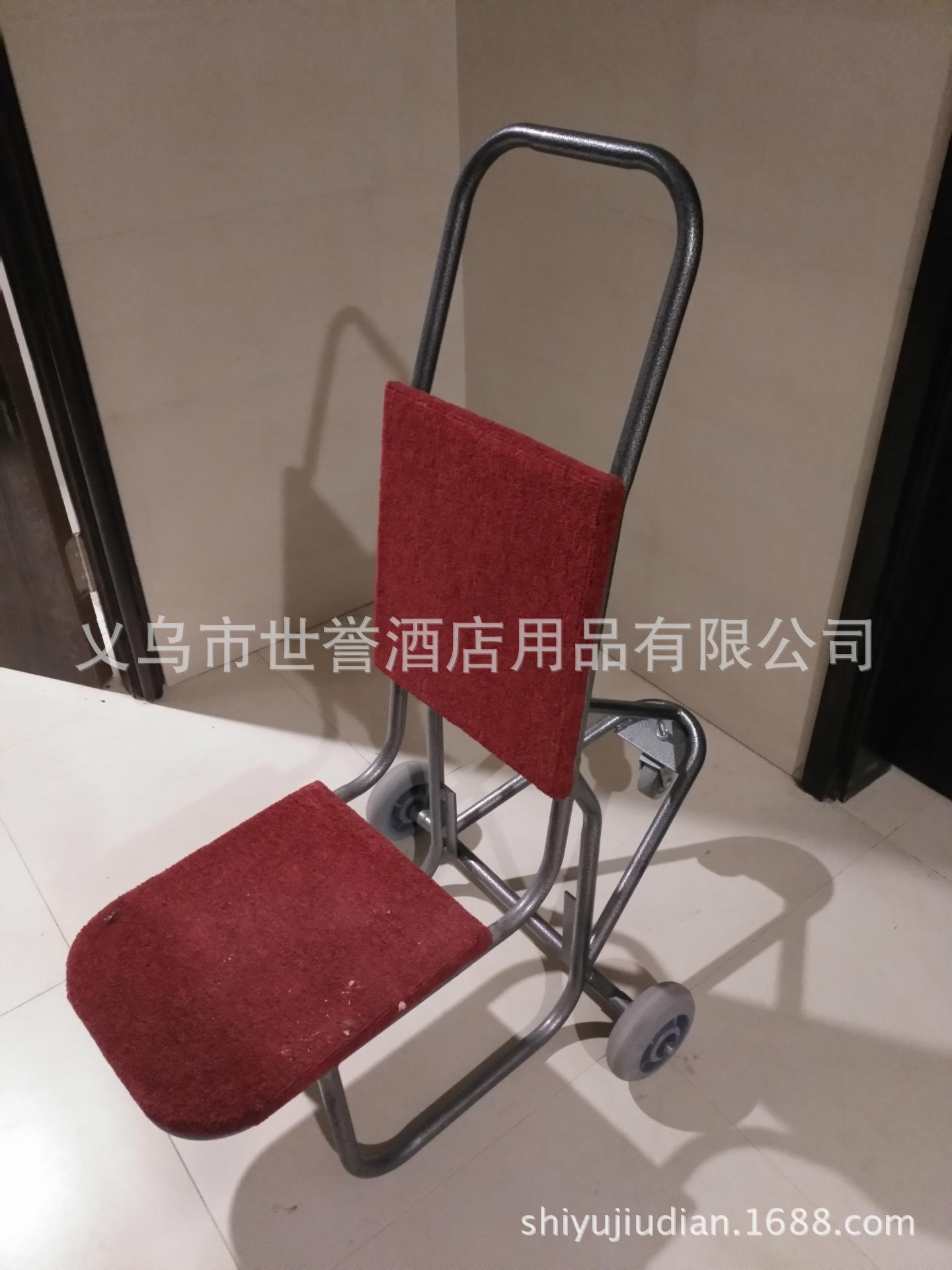 杭州五星级酒店椅子运输车 国际宴会中心三轮椅推车 宴会厅拉椅车详情图3