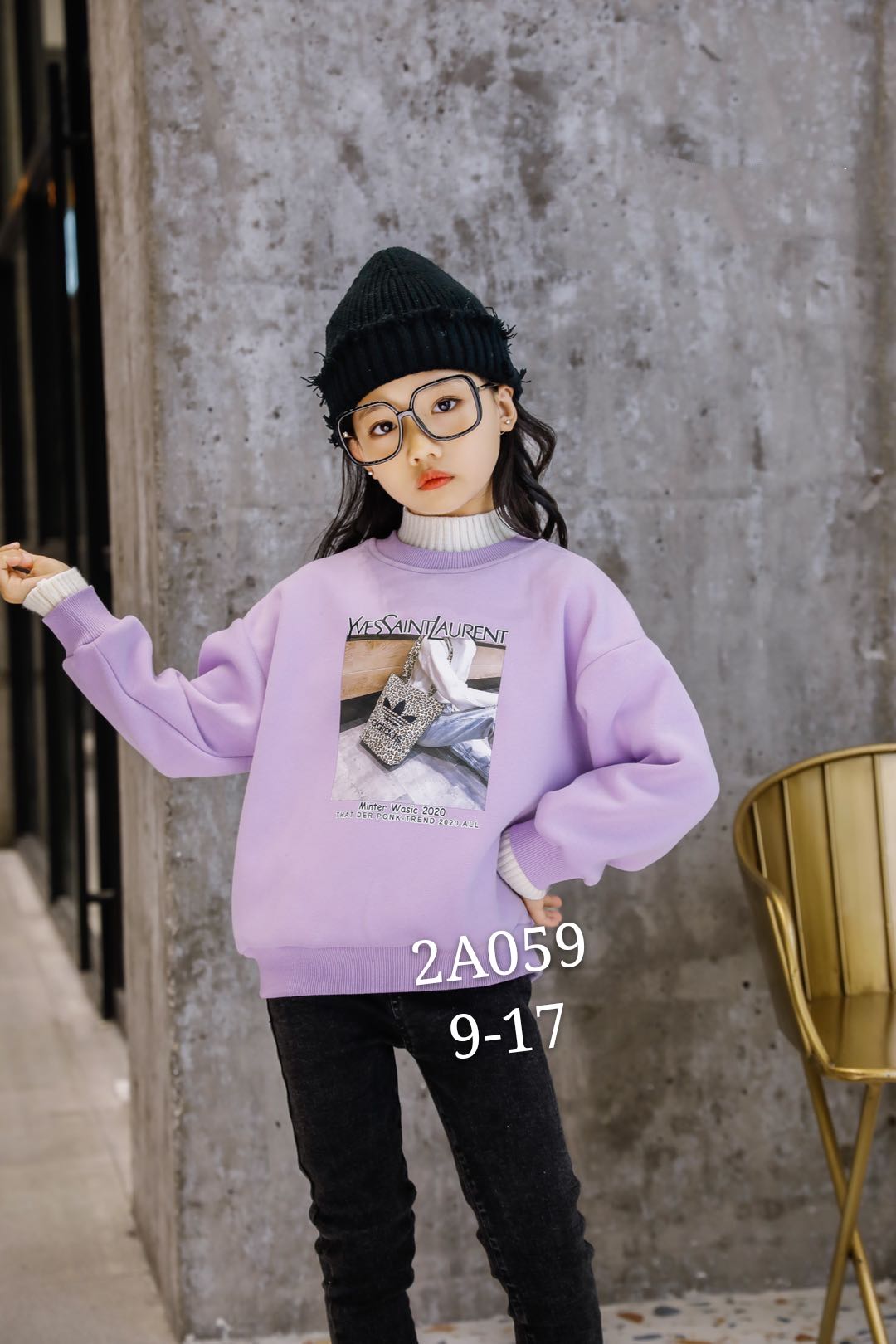 大童女卫衣细节图