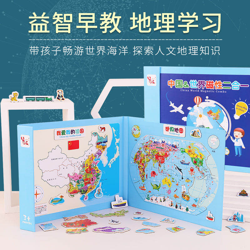 The Chinese map, the world map and the magnetic map have been combined into one Specification image