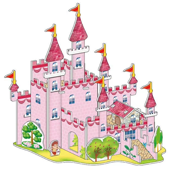 儿童益智玩具模型玩具迷你纸质立体拼图房子类产品图