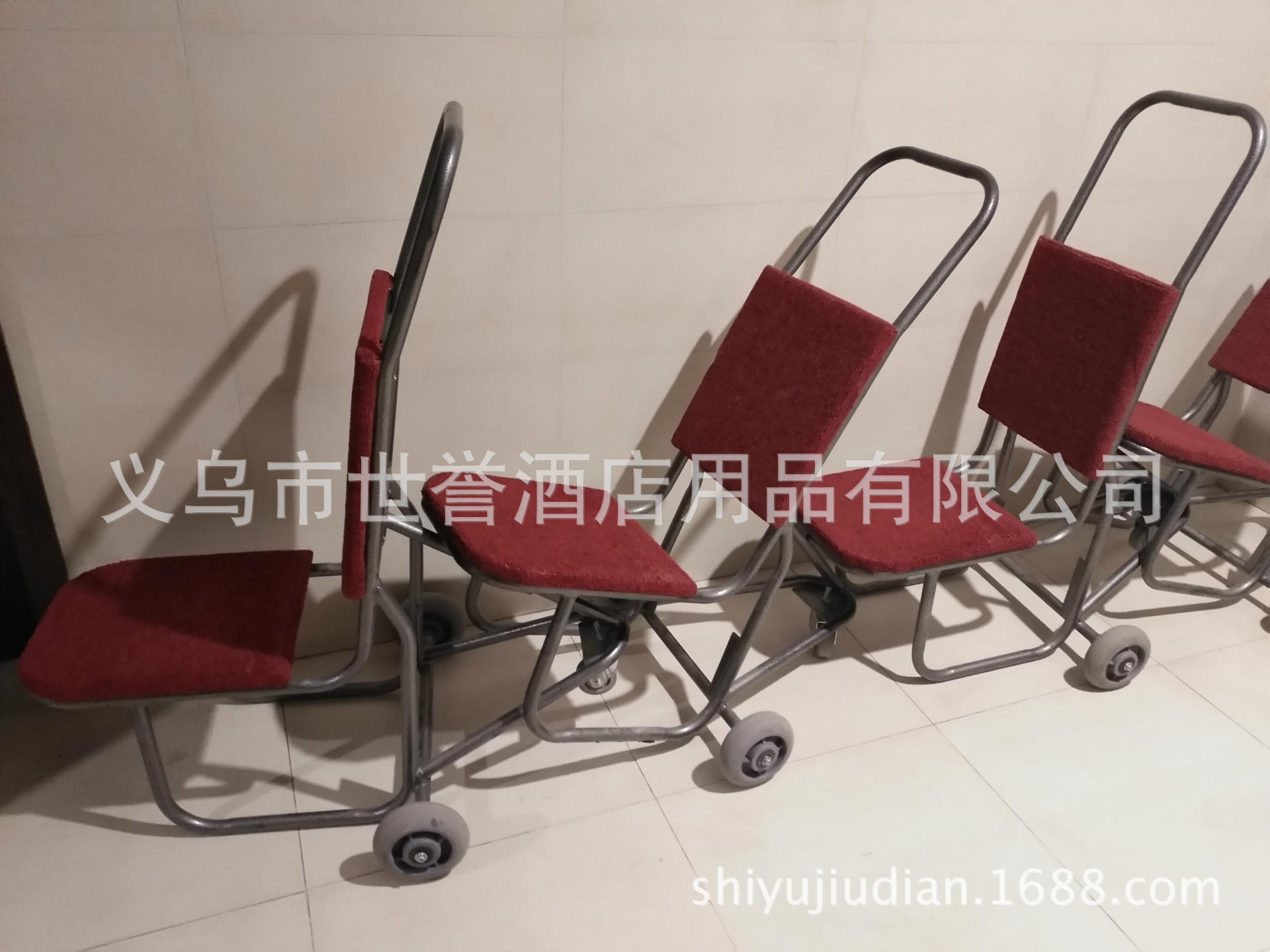 杭州五星级酒店椅子运输车 国际宴会中心三轮椅推车 宴会厅拉椅车详情图10