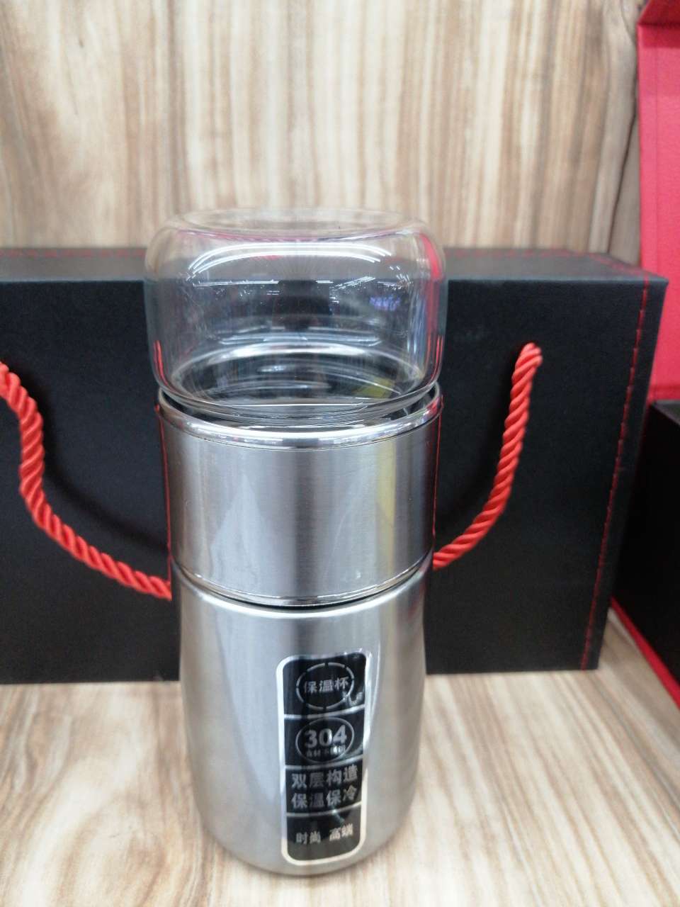 茶水分离泡茶保温杯便携女大容量带盖滤网水杯玻璃水小巧可爱杯子+1