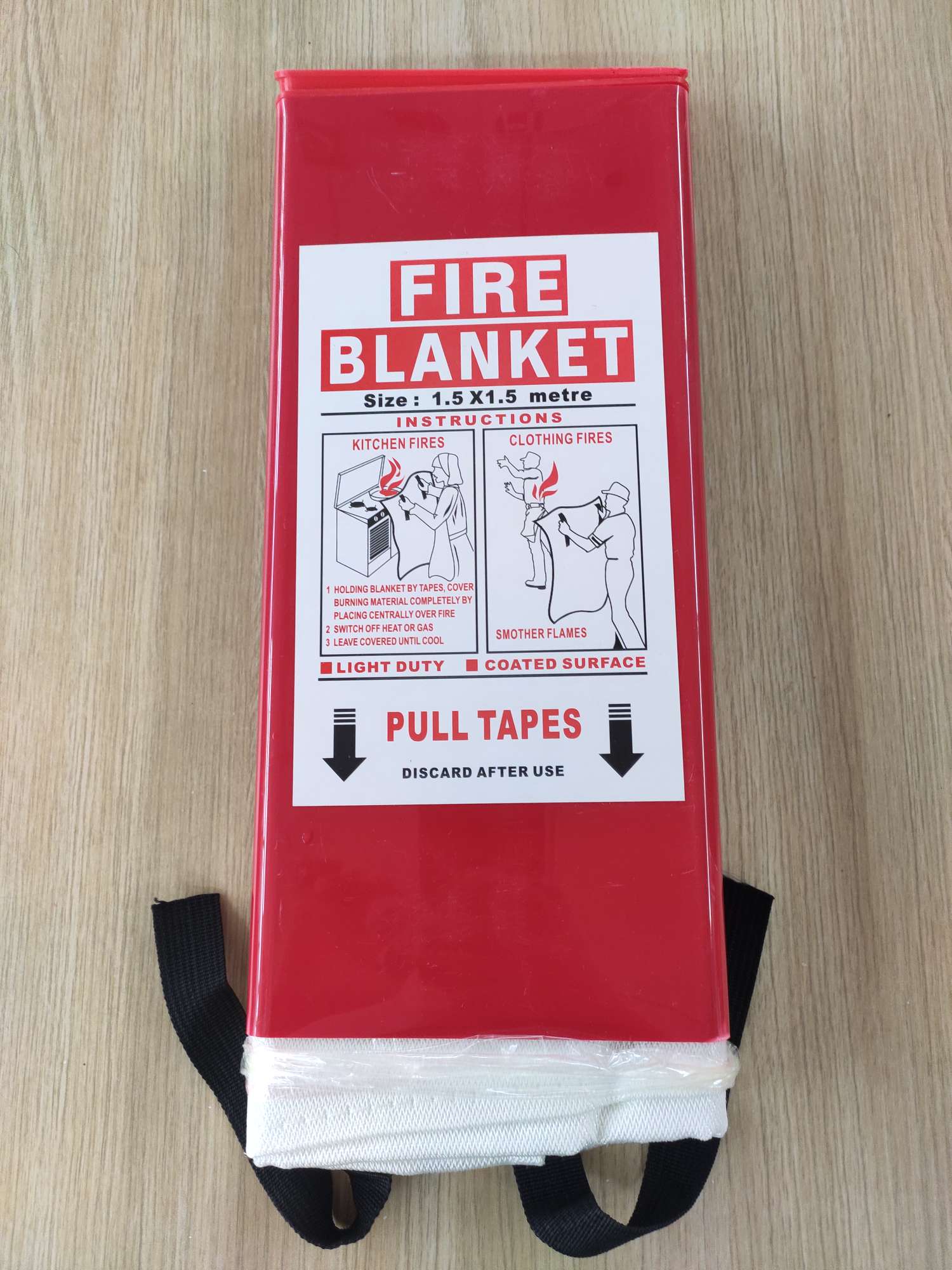 1.5M*1.5M盒装灭火毯