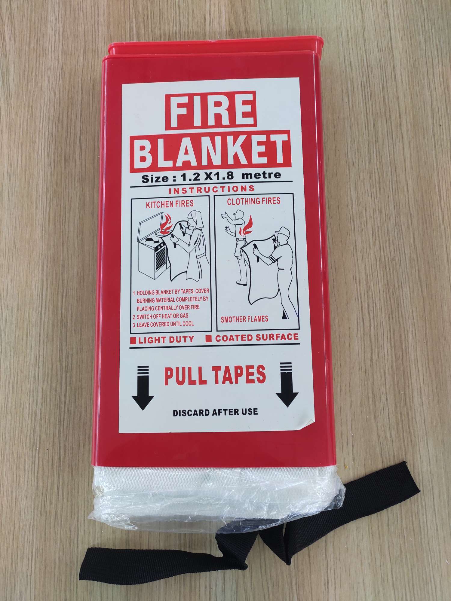 1.2M*1.8M盒装灭火毯