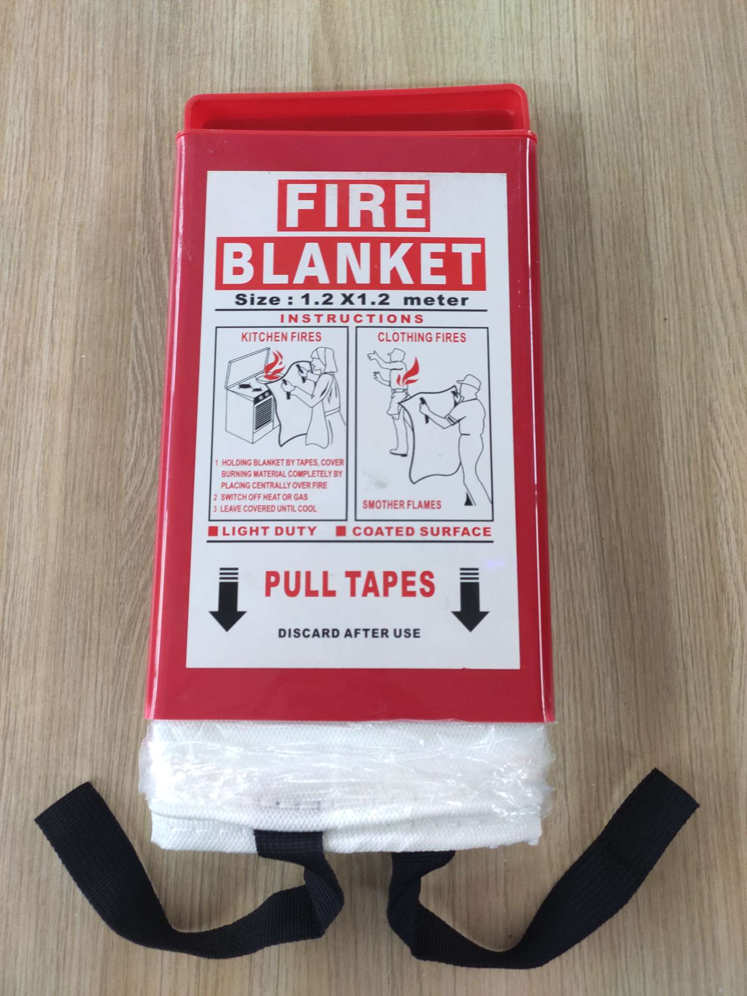 1.2M*1.2M盒装灭火毯