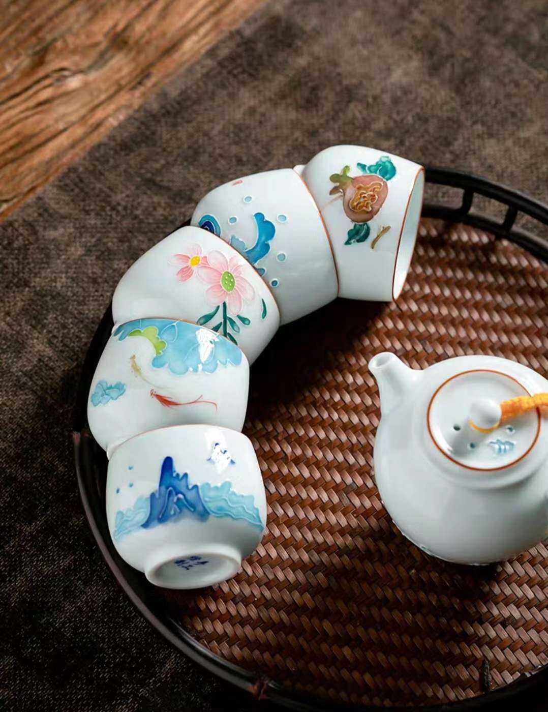 Cerámica pintada a mano single tazas, set de té, master tazas undefined