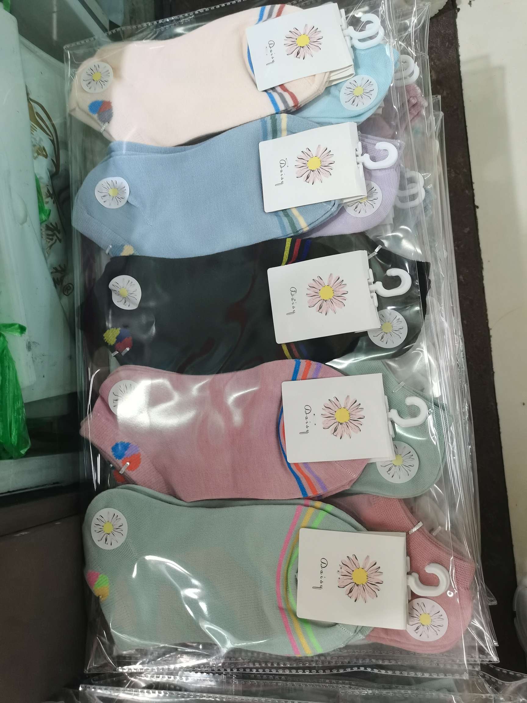 彩色条纹袜
