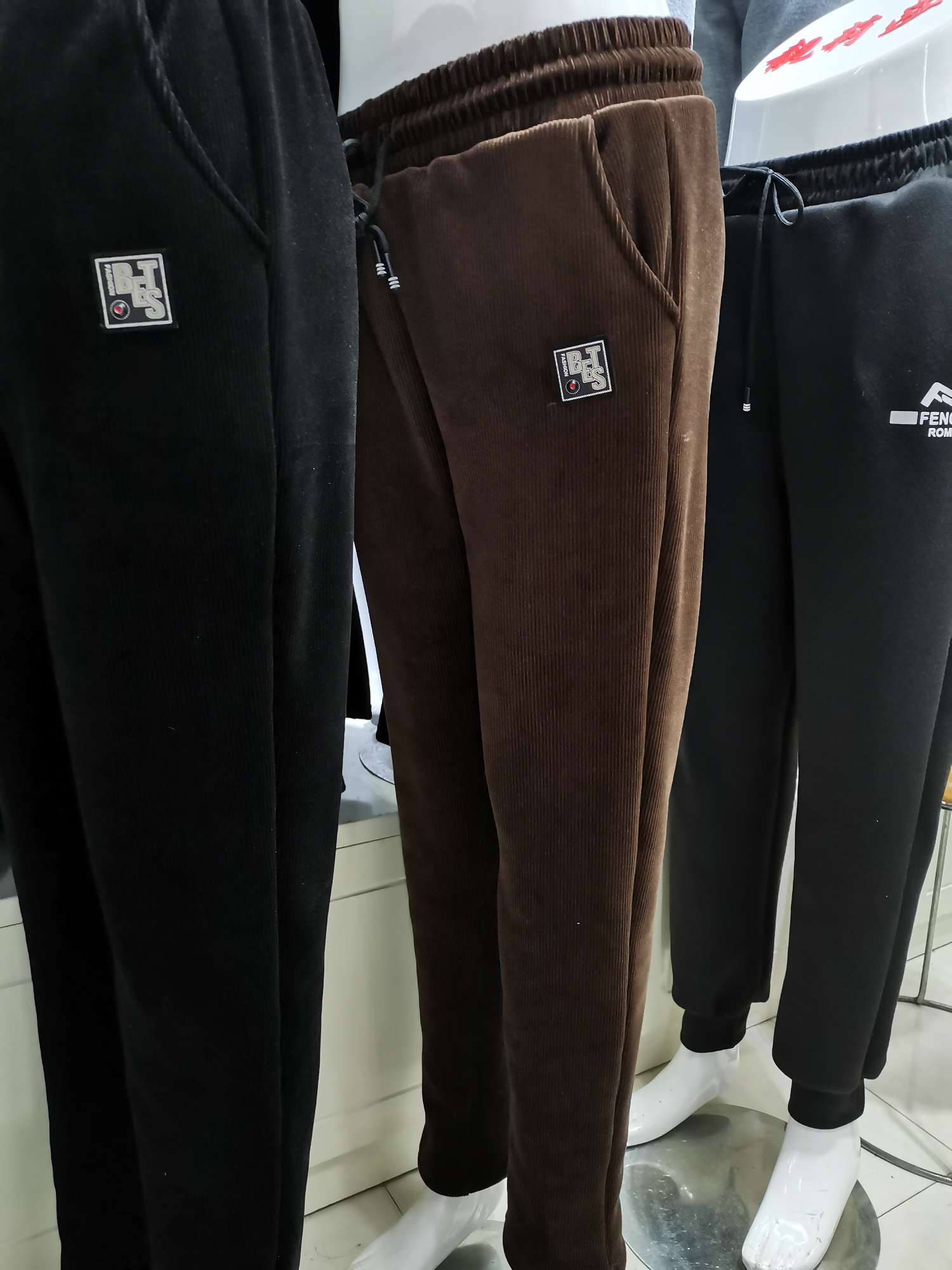 条绒加绒打底裤细节图