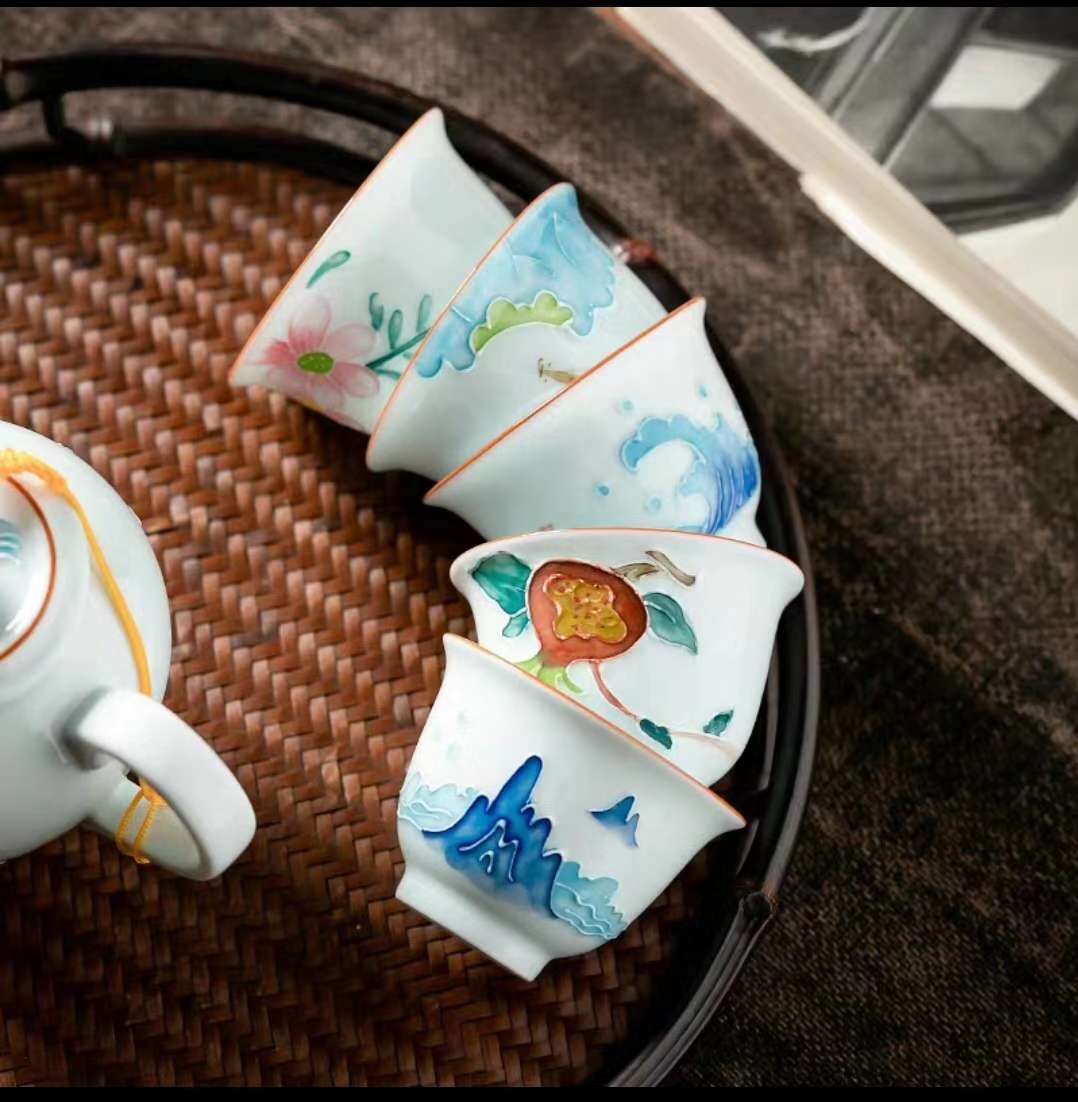 Cerámica pintada a mano single tazas, set de té, master tazas Item Picture