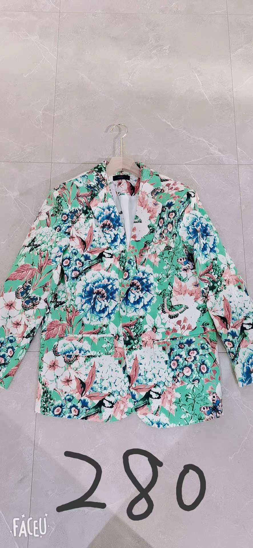 新款秋款女装休闲时尚潮流精品大码海棠花上衣外套