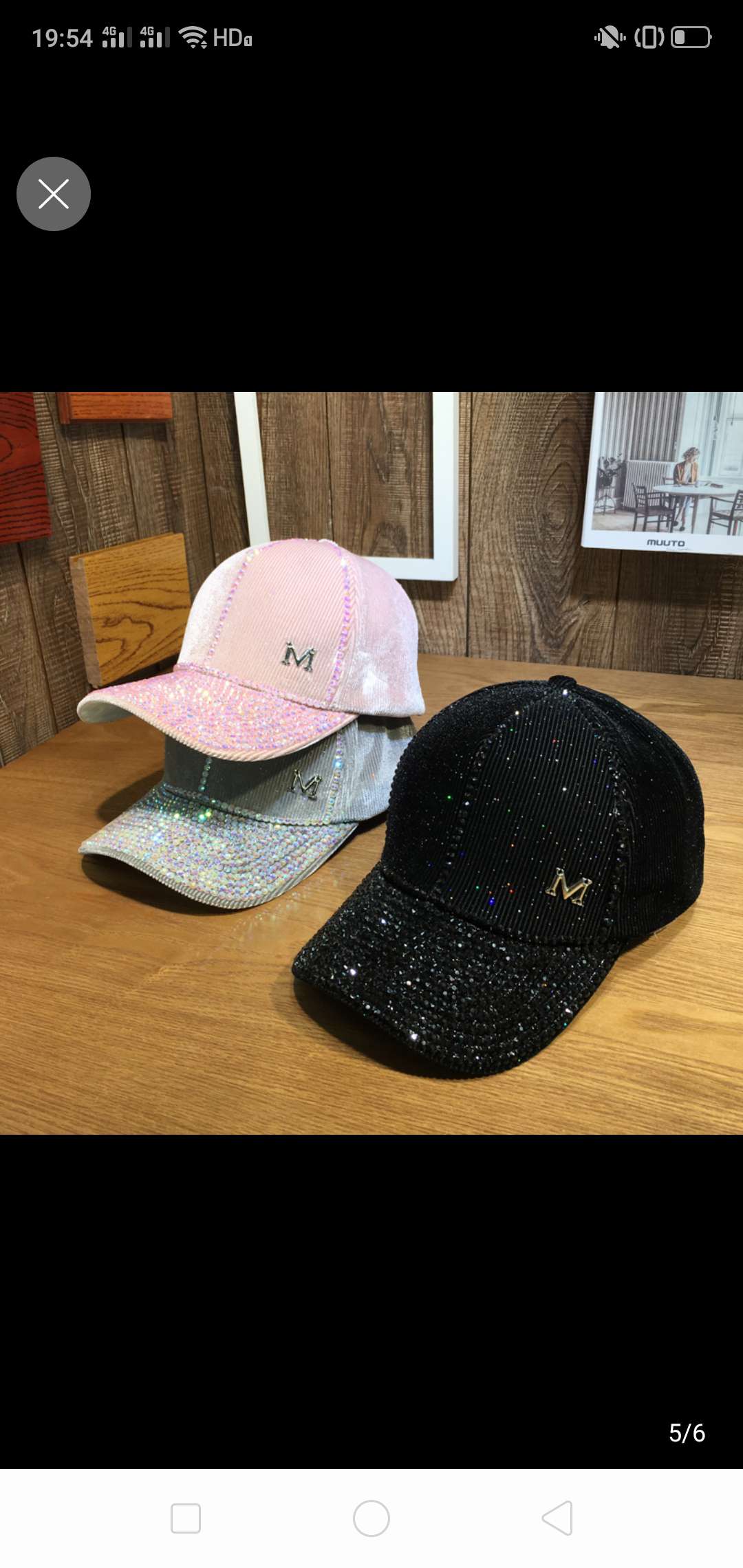 Hat female original water drill full drill duck tongue cap Korean version of the trend of versatile spring and autumn warm fur balls students street baseball cap thumbnail