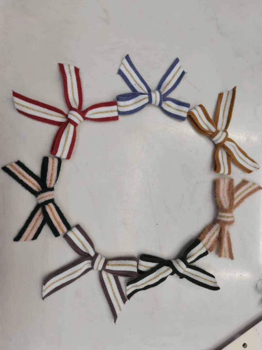 A mink woven ribbon bow details Picture