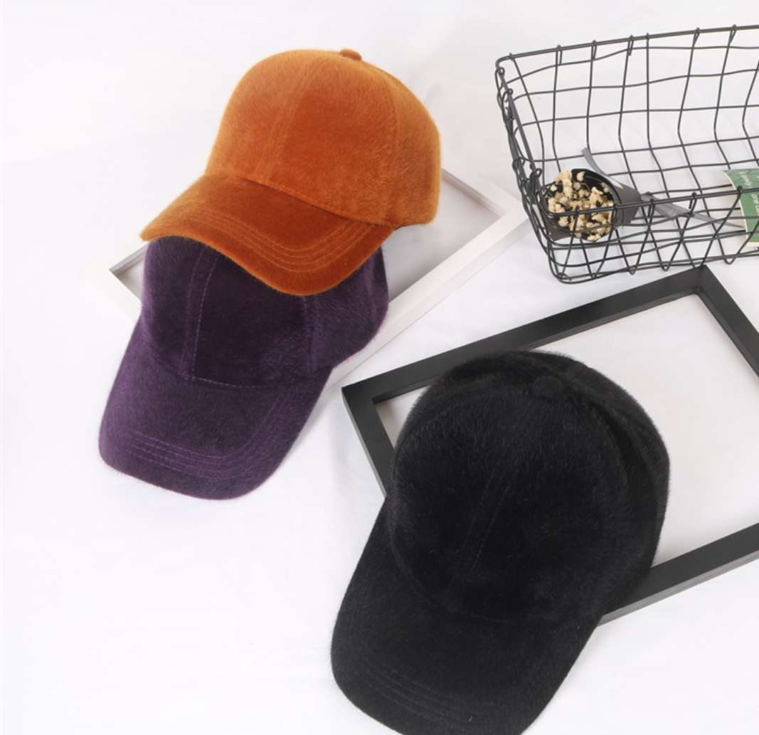 Han edition autumn winter new fund warm warm color wool baseball cap female purple versatile couple curved brim cap male trend thumbnail