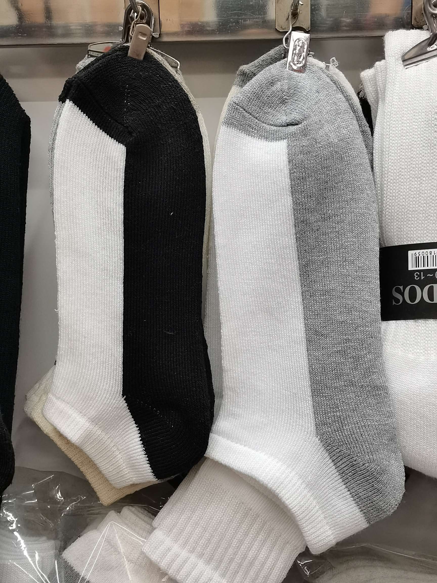 White, black and white socks thumbnail