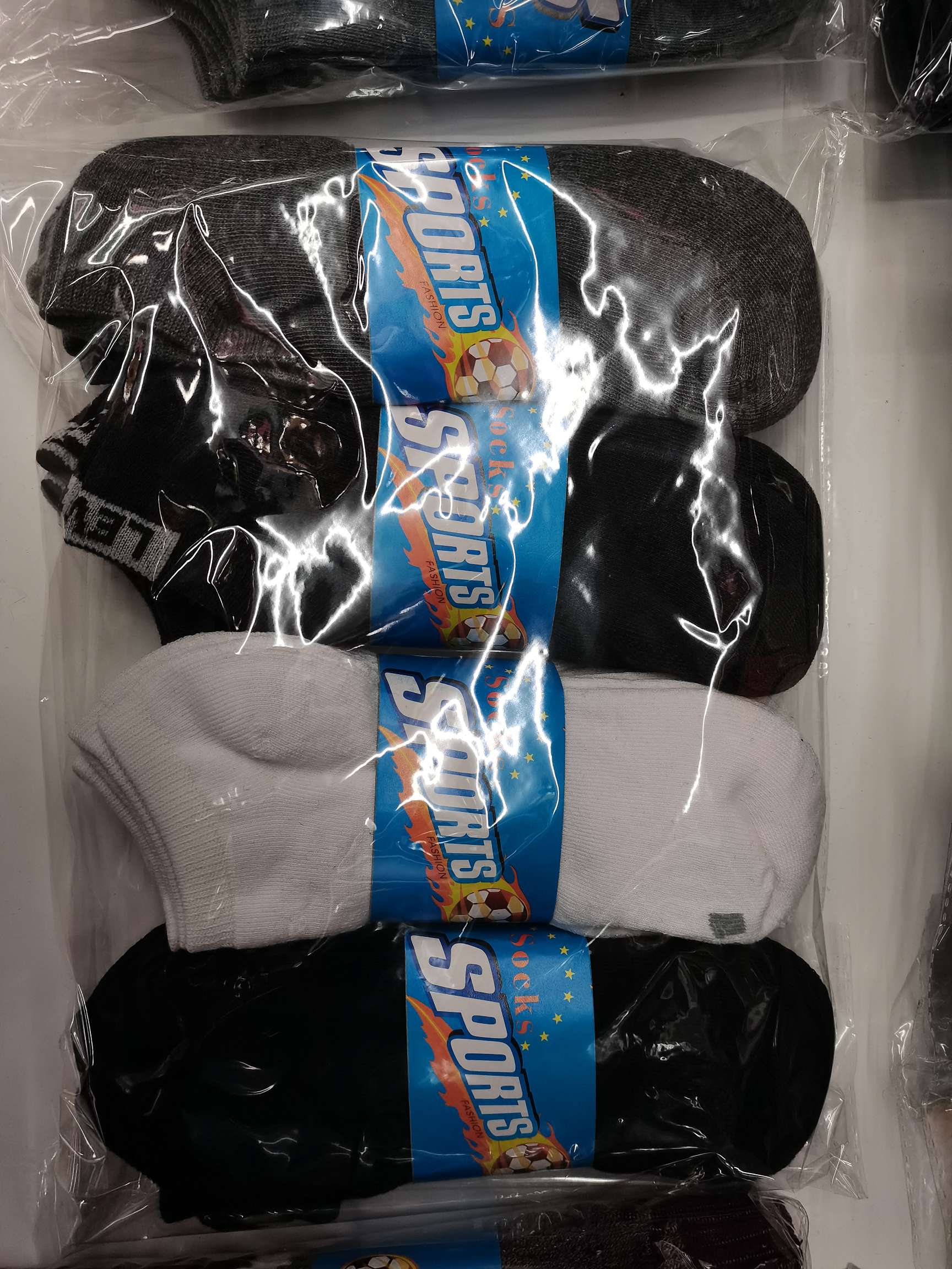 Factory direct sales of comfortable, cute and durable polyester-cotton short socks, four-color thick socks 9