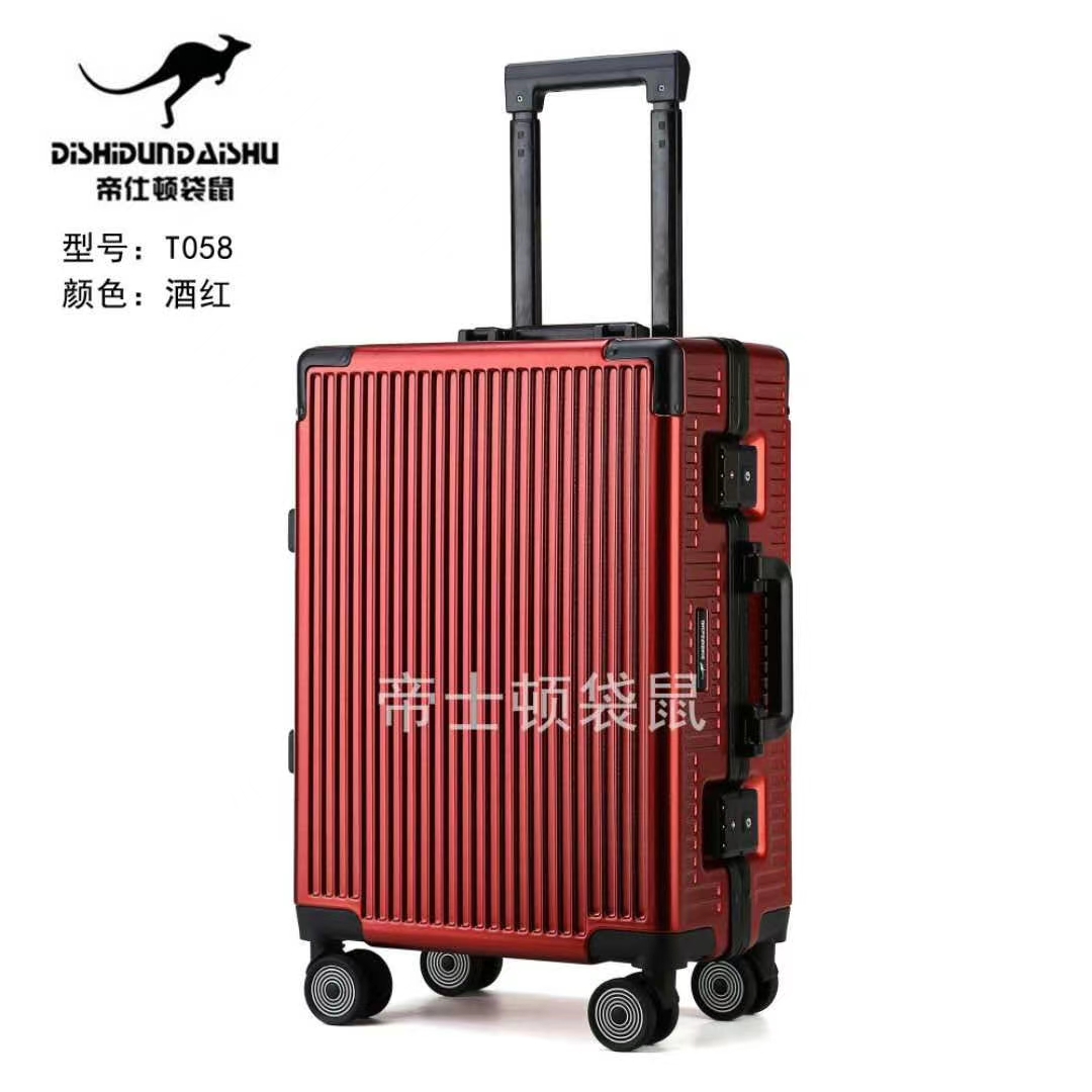 帝仕顿袋鼠超静音时尚拉杆箱白底实物图