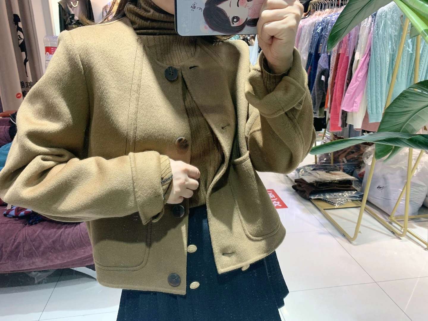 新款秋款女装休闲时尚潮流精品大码藏青色上衣外套